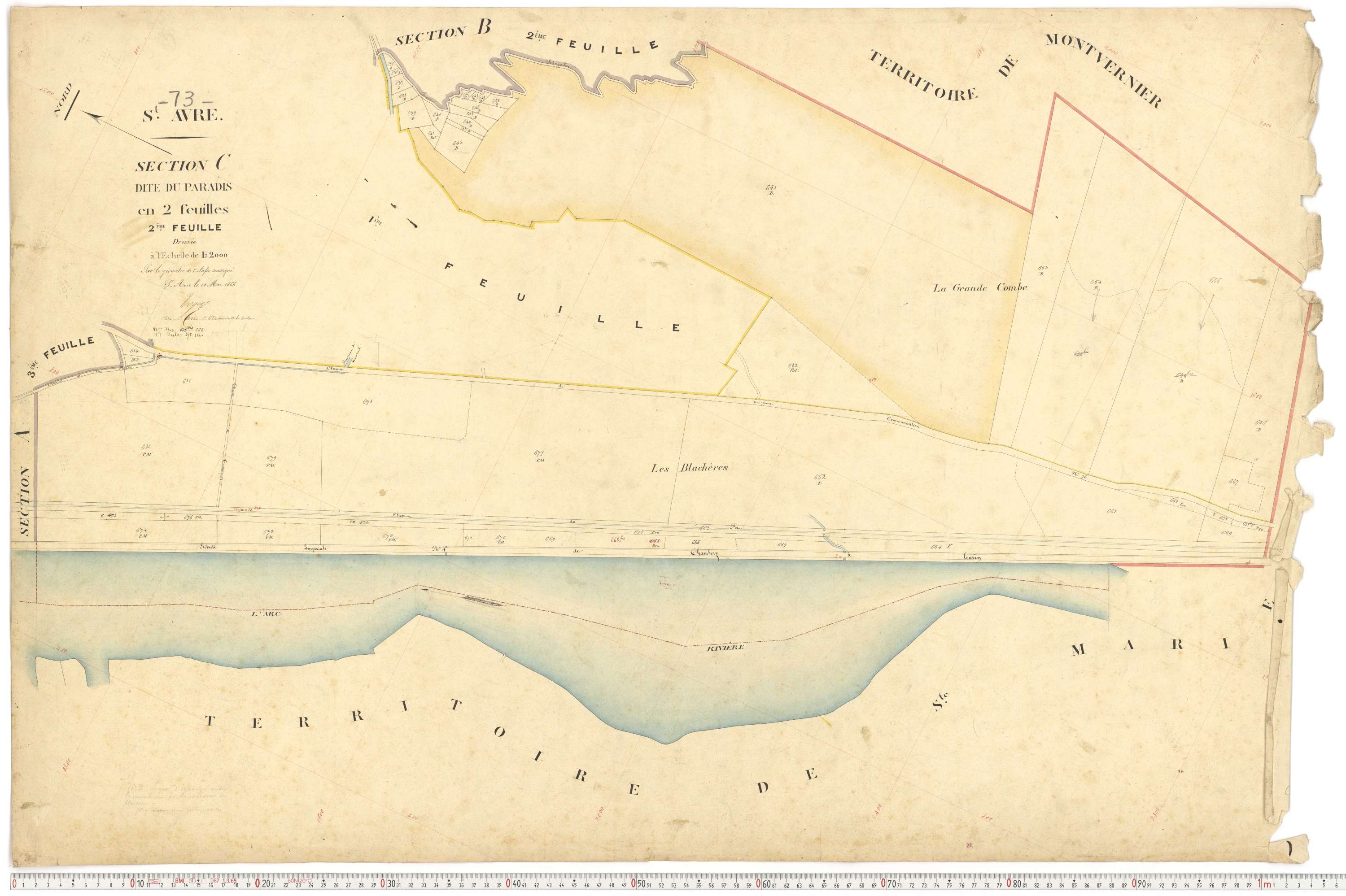 Saint-Avre - Plans cadastraux du premier cadastre français.