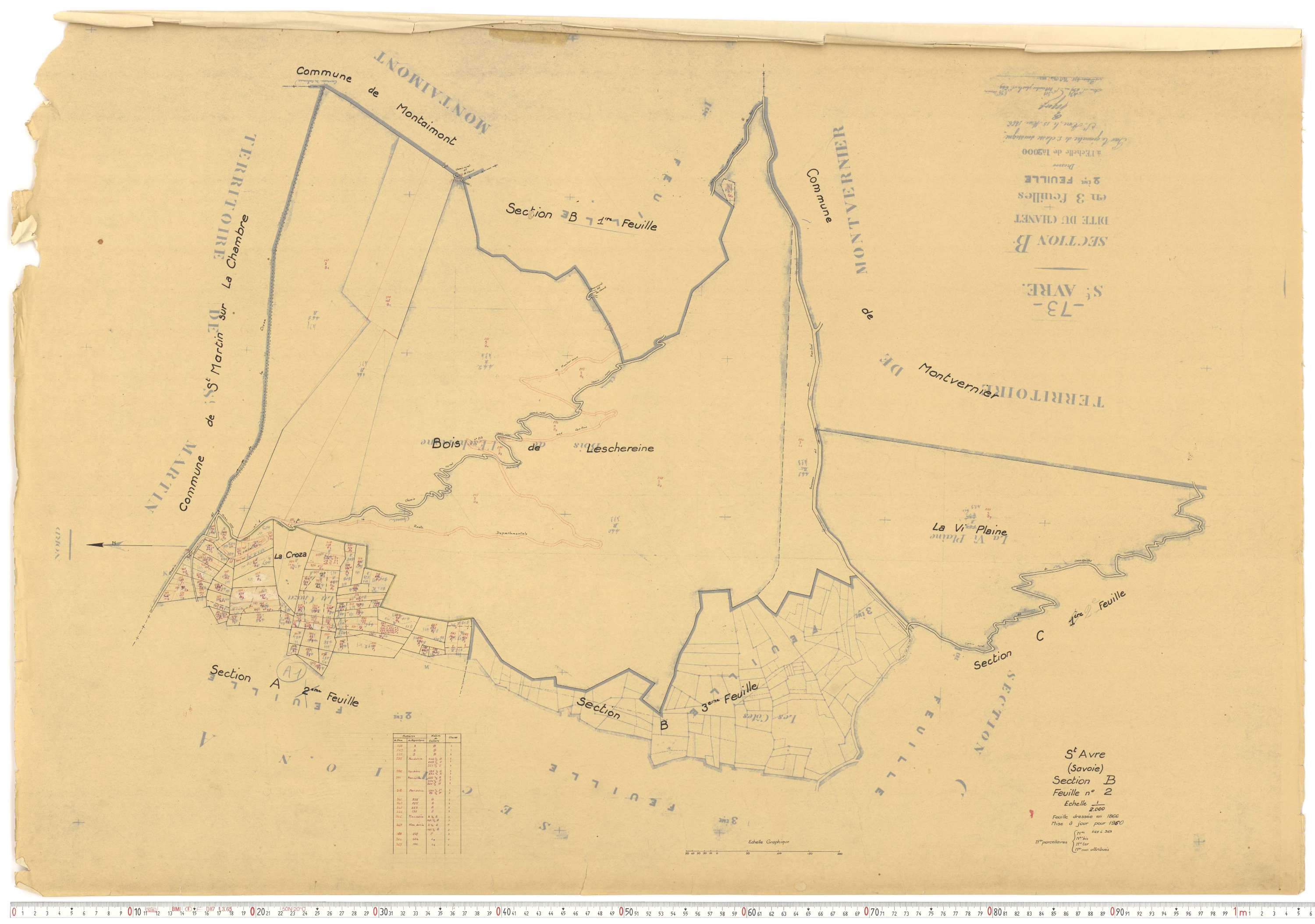 Saint-Avre - Plans cadastraux du cadastre rénové.