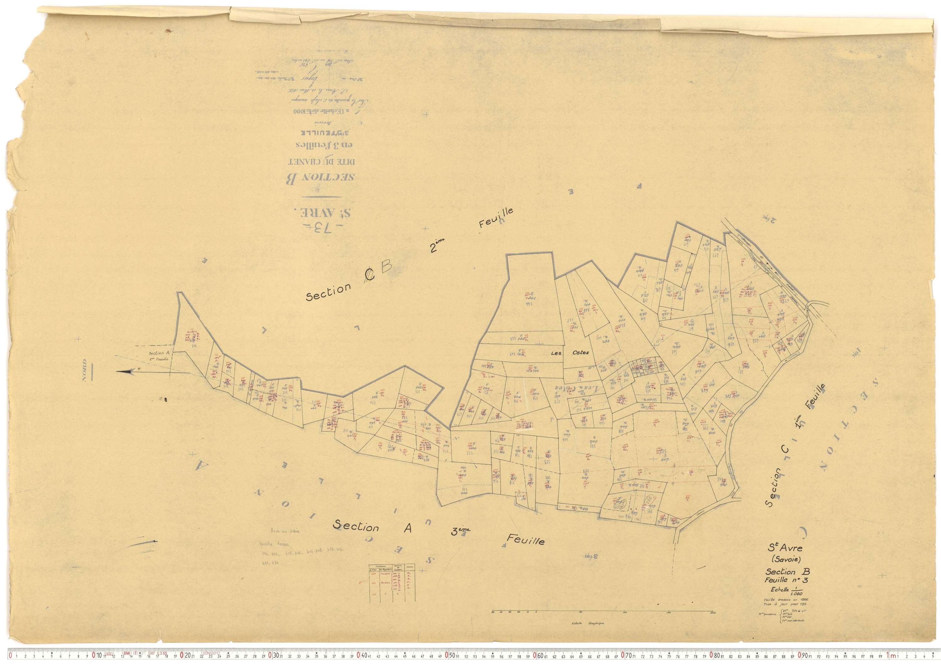 Saint-Avre - Plans cadastraux du cadastre rénové.