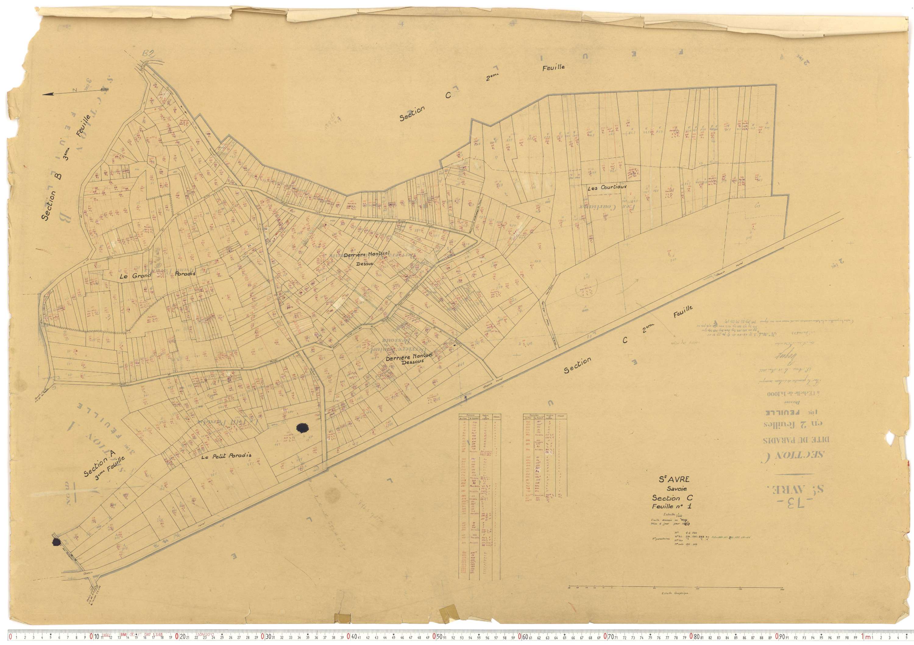 Saint-Avre - Plans cadastraux du cadastre rénové.