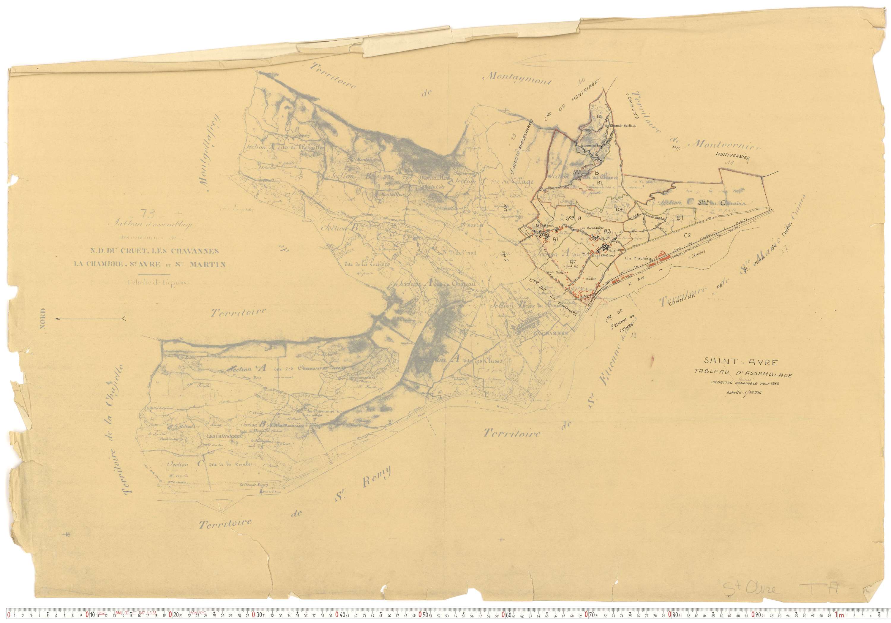 Saint-Avre - Plans cadastraux du cadastre rénové.