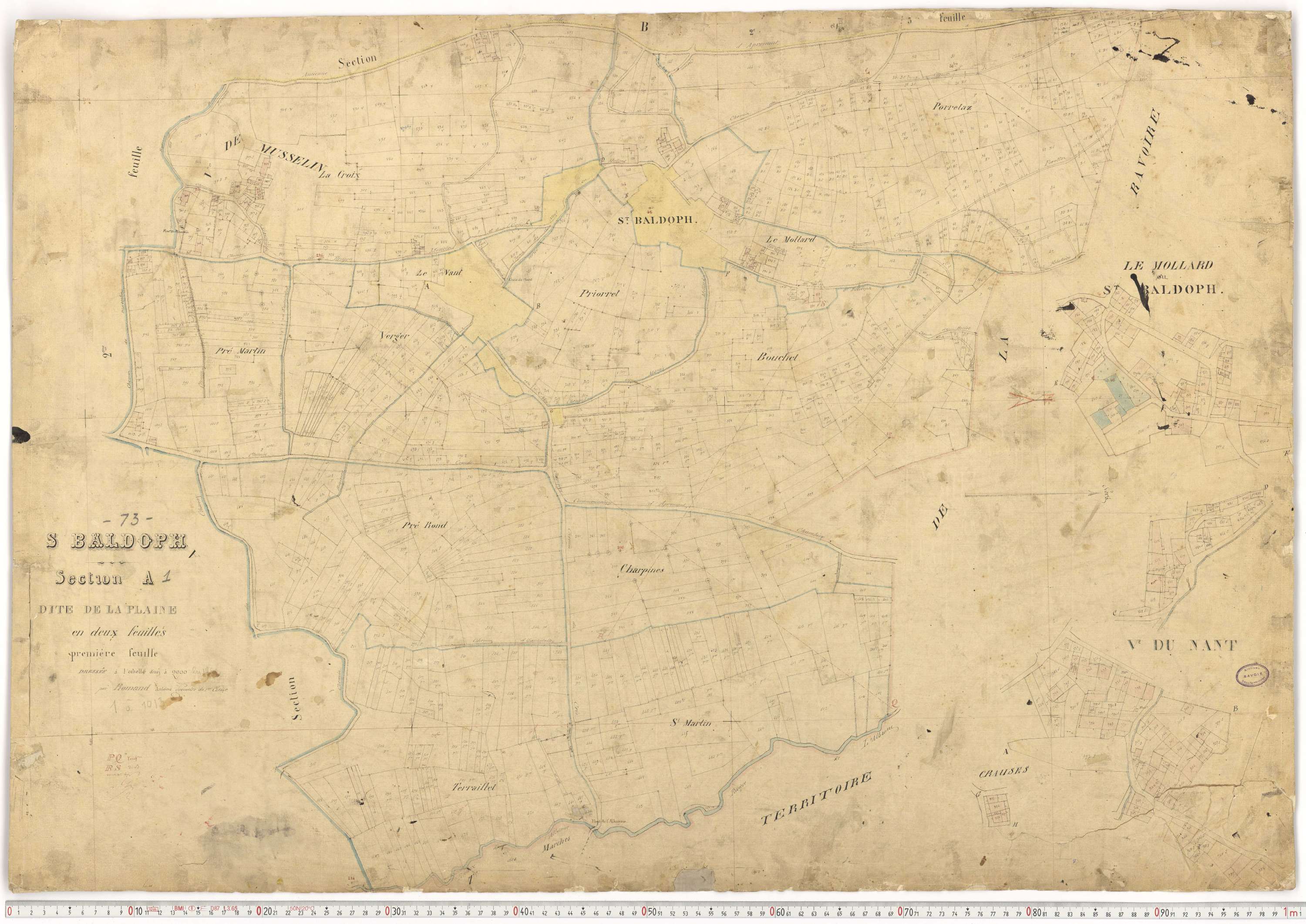 Saint-Baldoph - Plans cadastraux du premier cadastre français.
