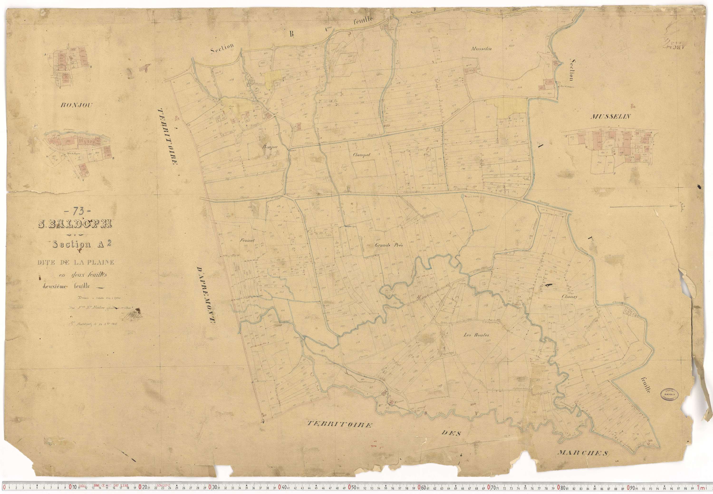 Saint-Baldoph - Plans cadastraux du premier cadastre français.