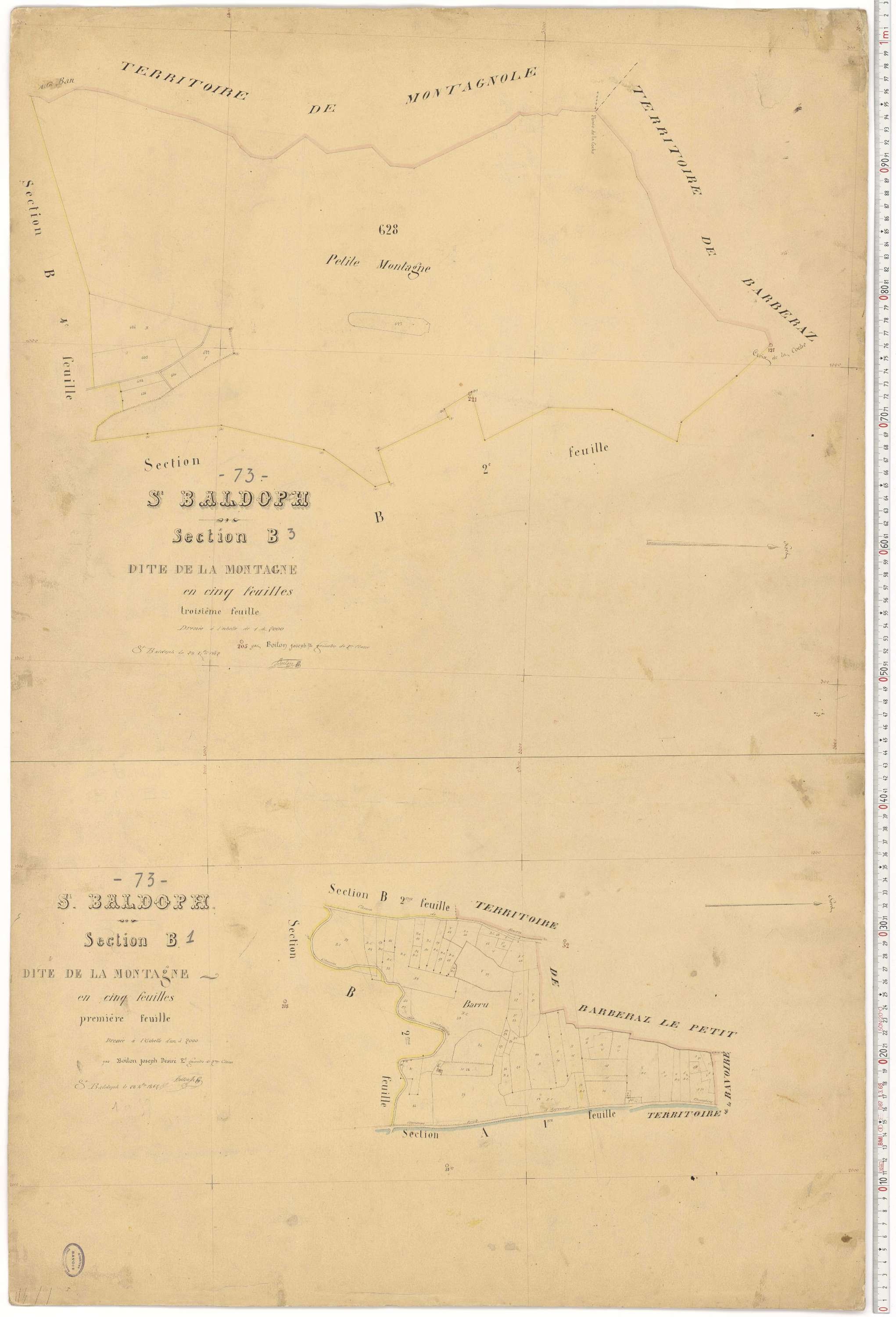Saint-Baldoph - Plans cadastraux du premier cadastre français.