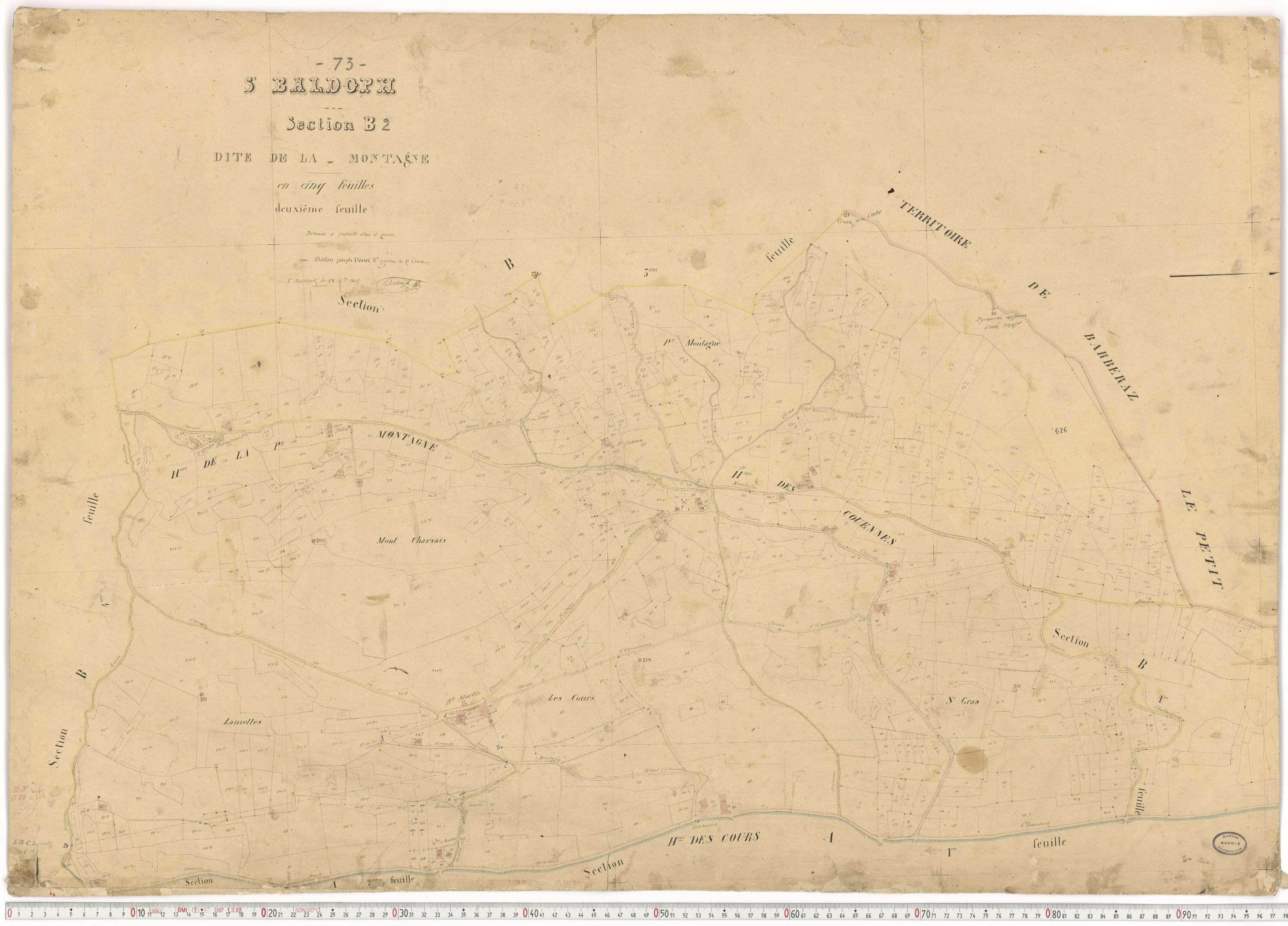 Saint-Baldoph - Plans cadastraux du premier cadastre français.
