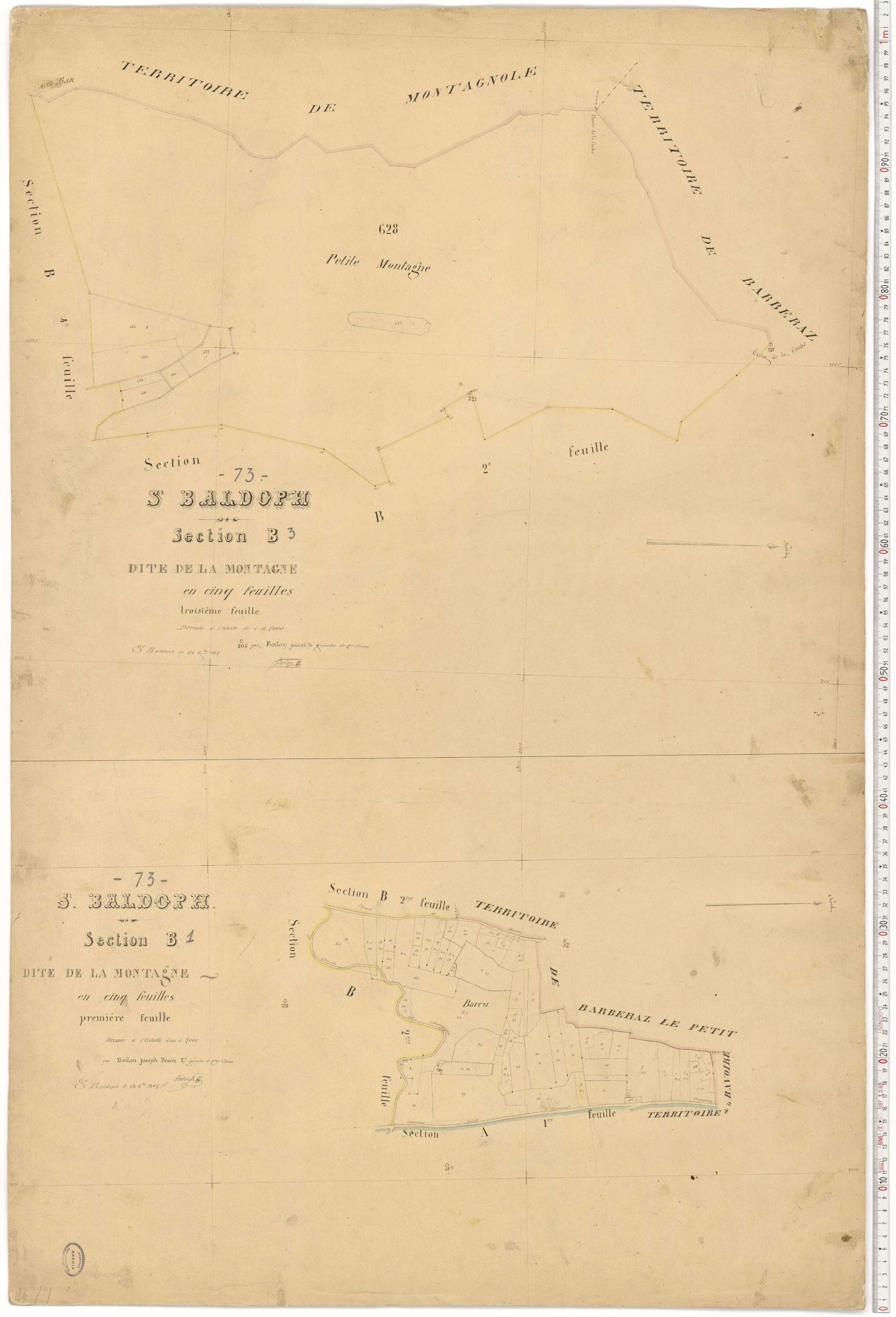 Saint-Baldoph - Plans cadastraux du premier cadastre français.