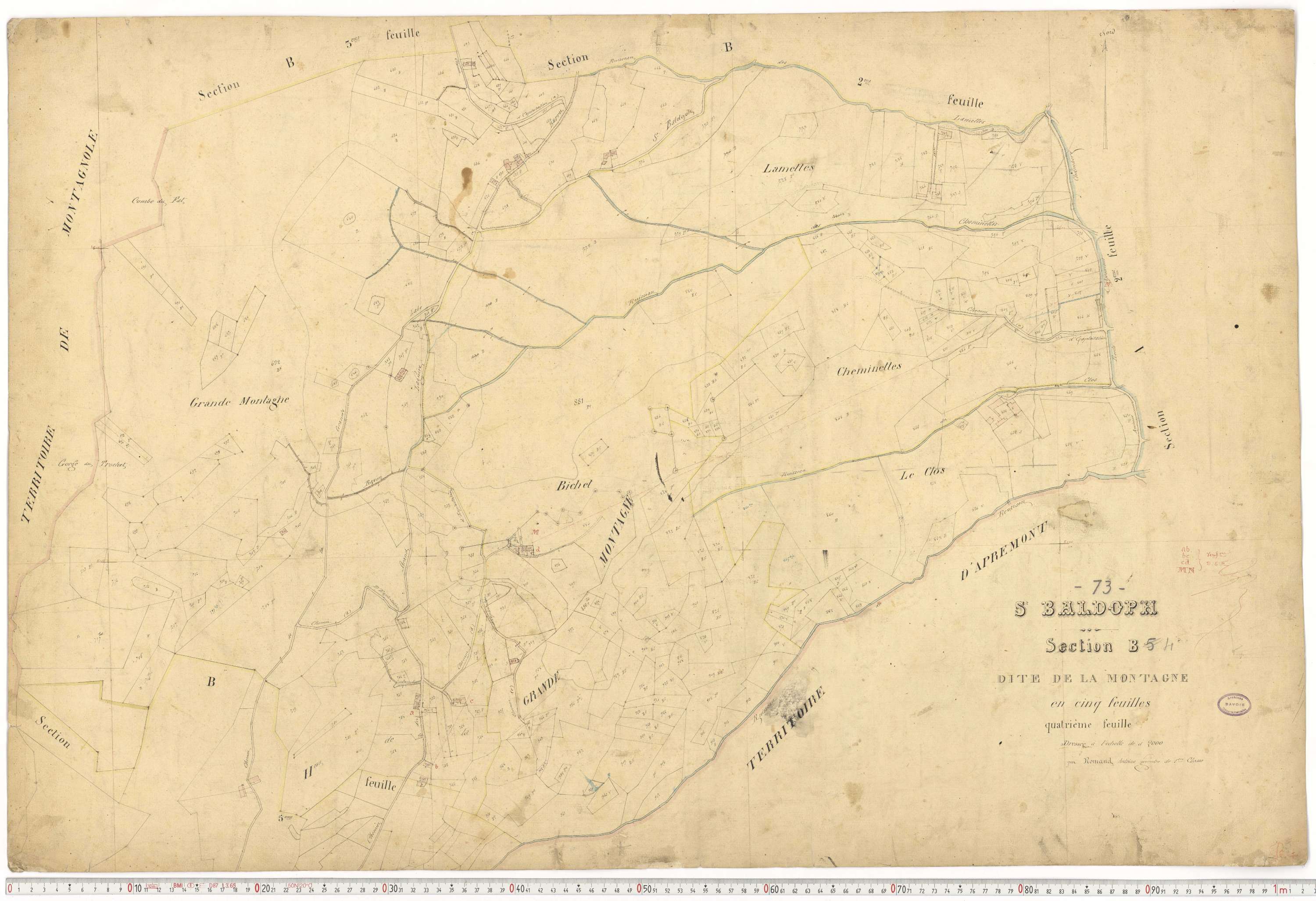 Saint-Baldoph - Plans cadastraux du premier cadastre français.