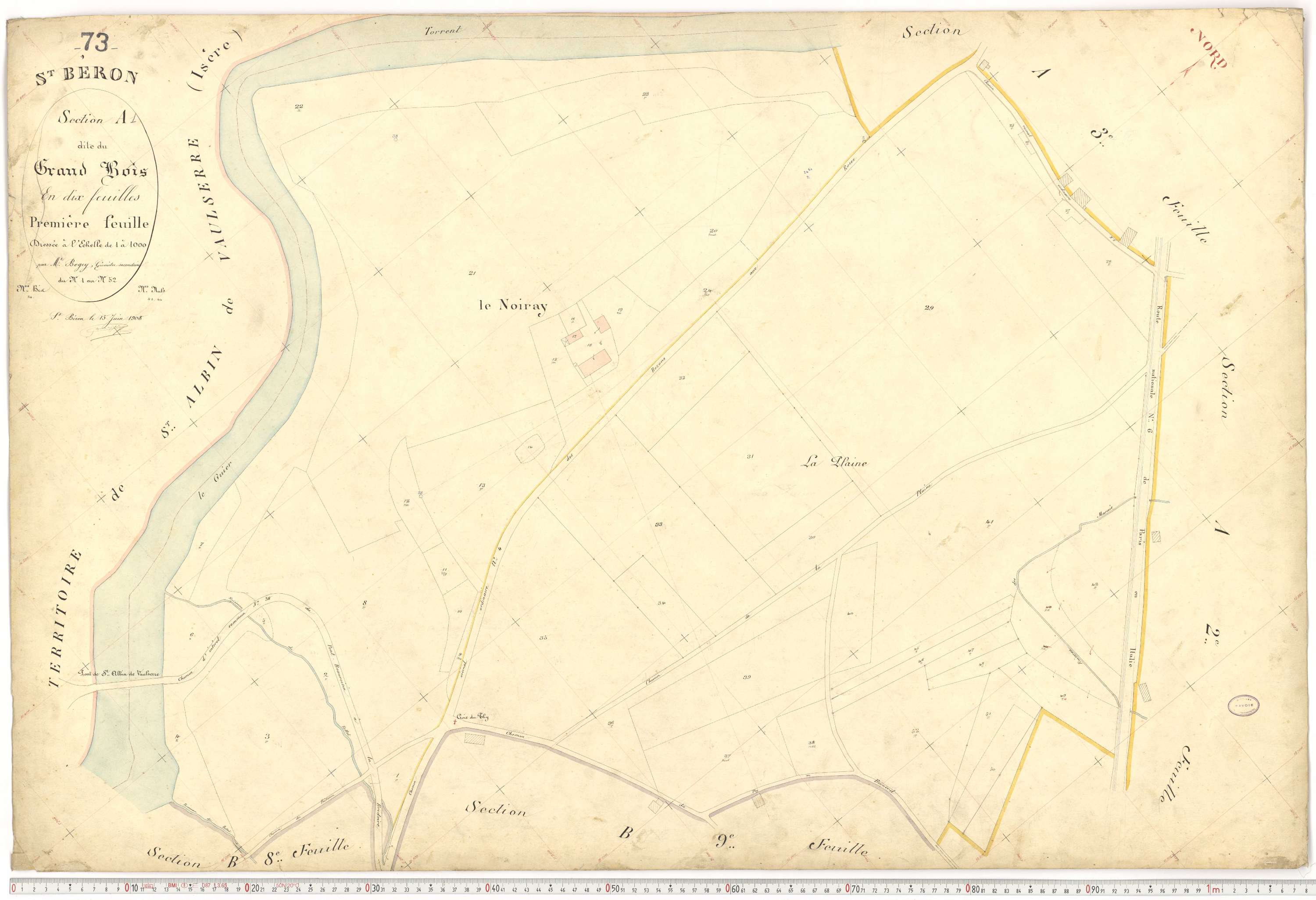 Saint-Béron - Plans cadastraux du premier cadastre français.