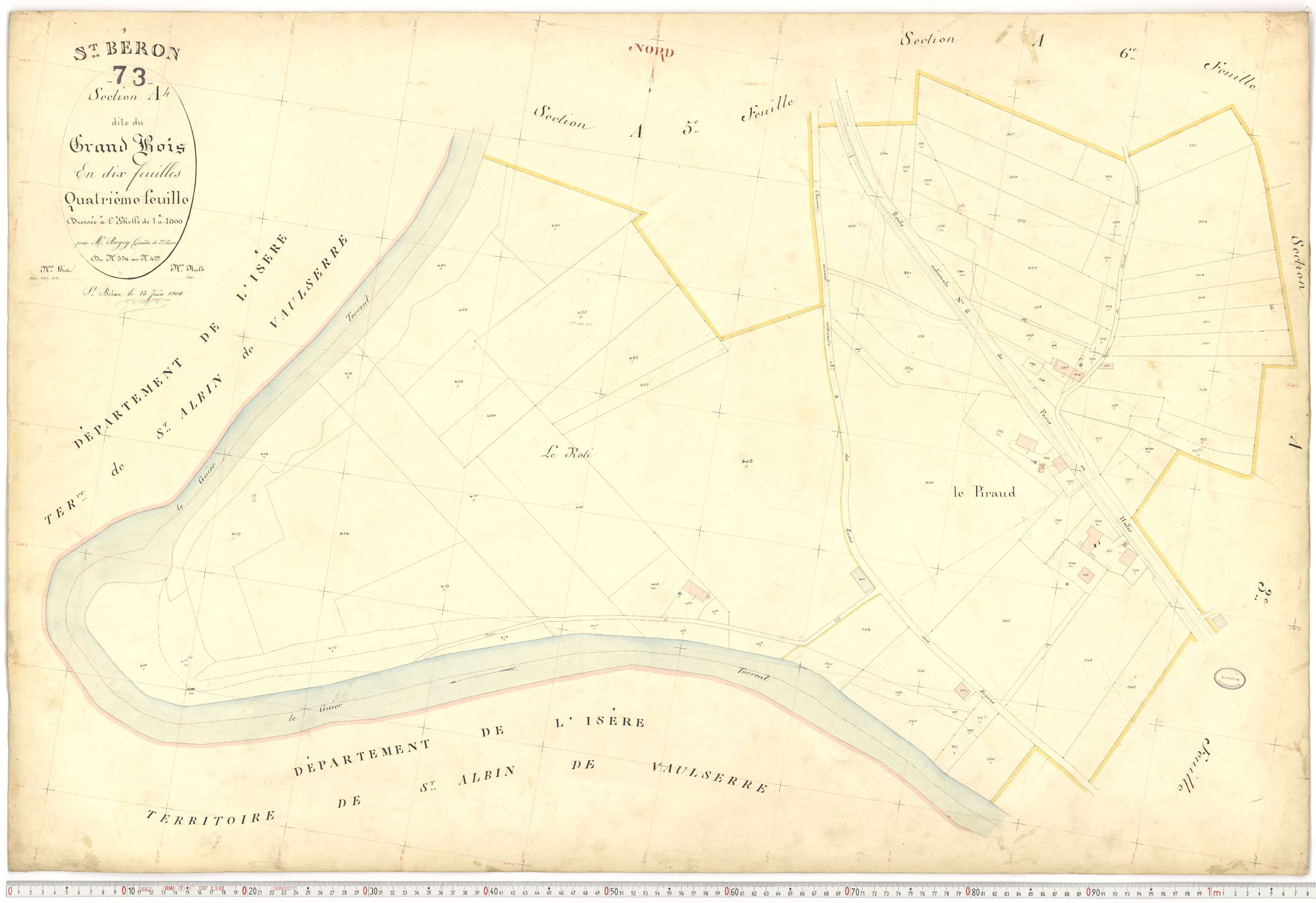 Saint-Béron - Plans cadastraux du premier cadastre français.