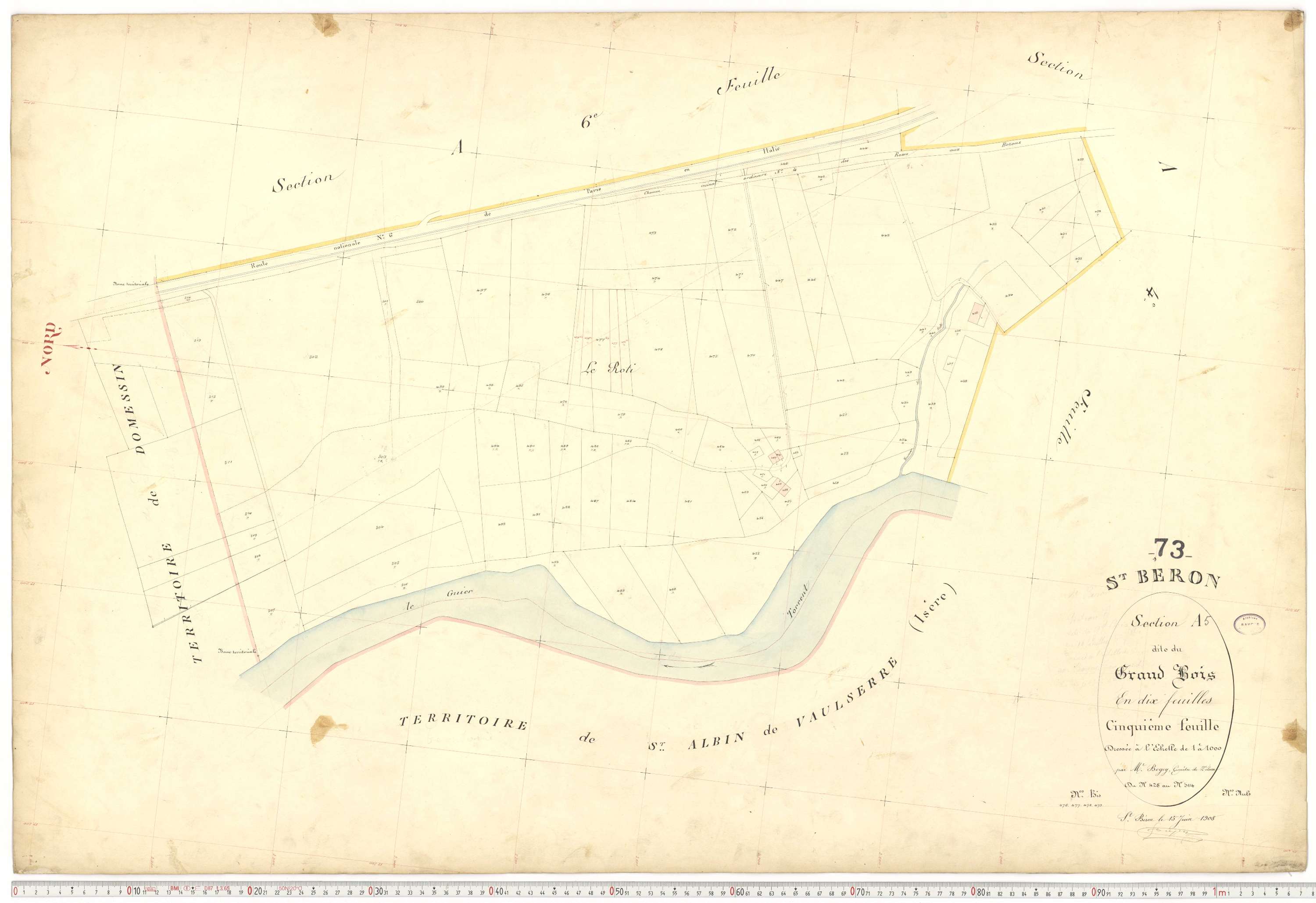 Saint-Béron - Plans cadastraux du premier cadastre français.