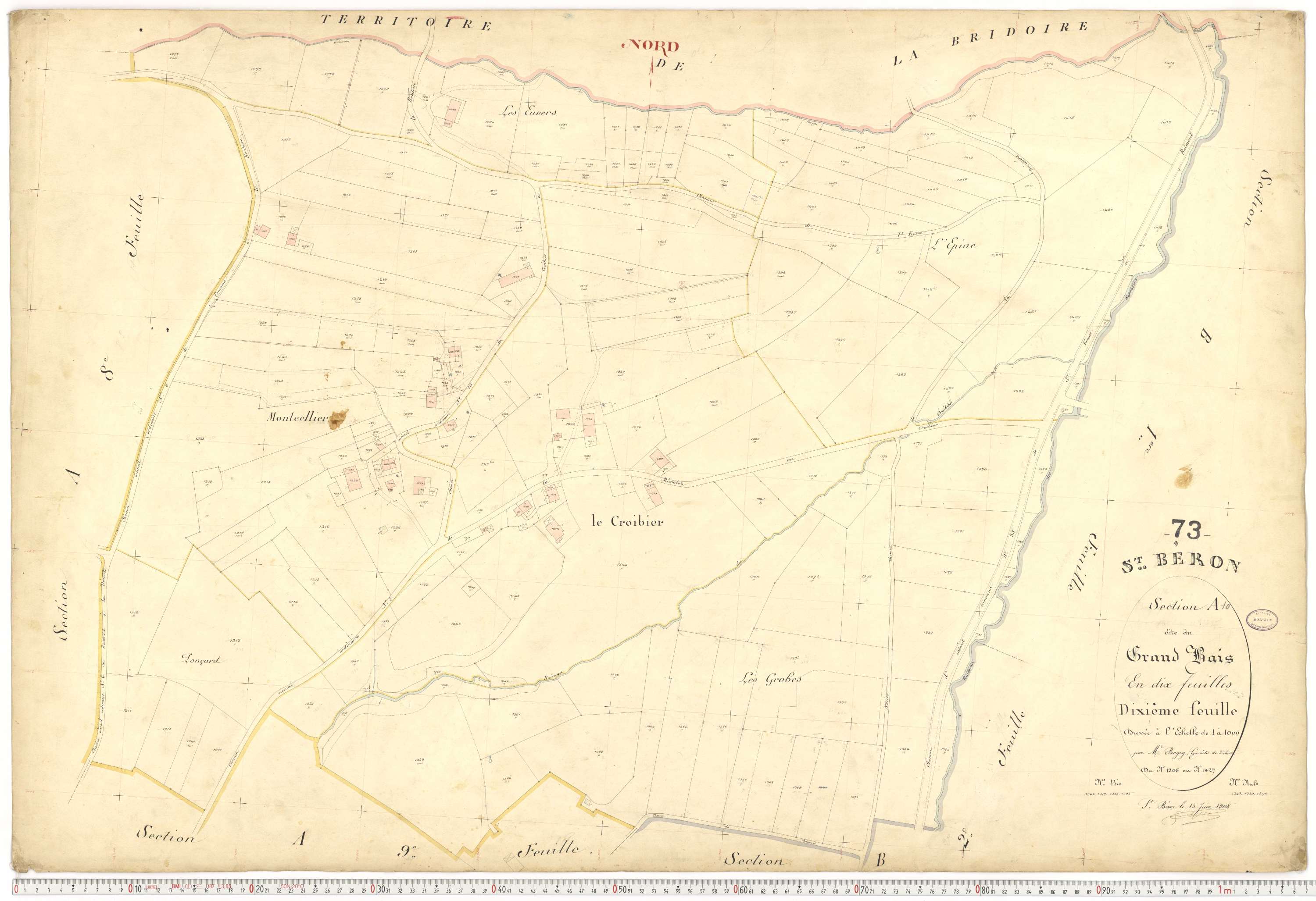 Saint-Béron - Plans cadastraux du premier cadastre français.