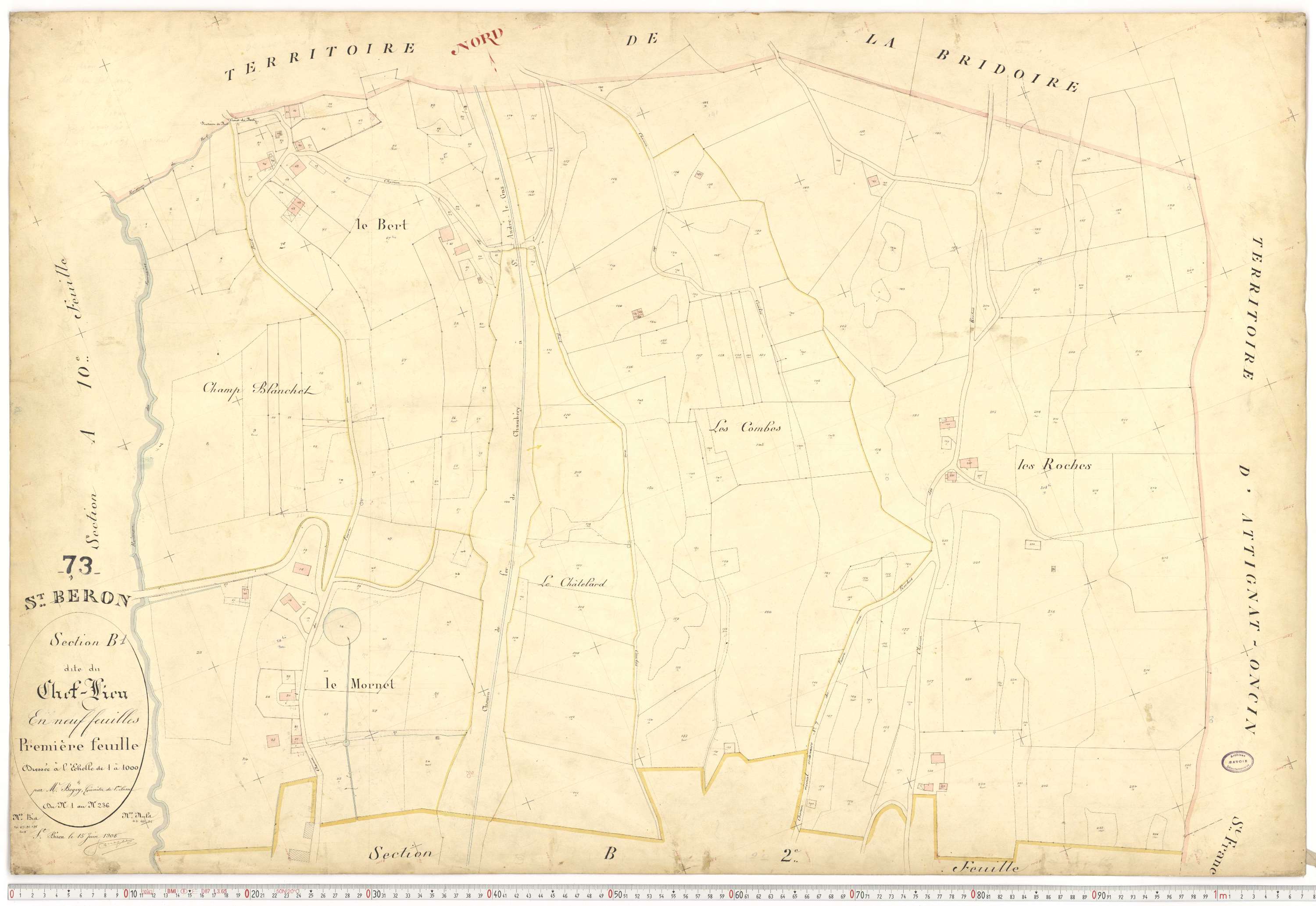 Saint-Béron - Plans cadastraux du premier cadastre français.