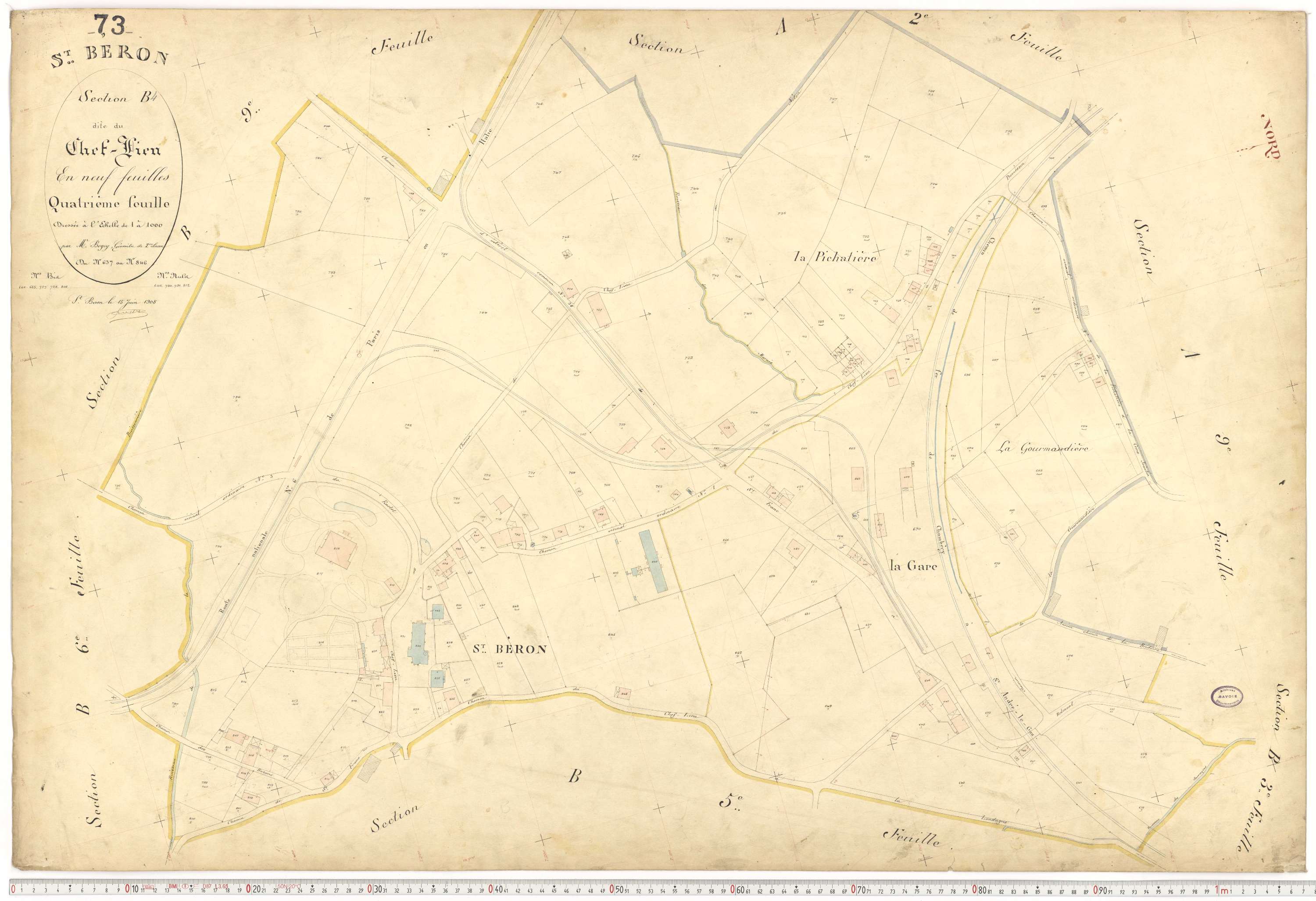 Saint-Béron - Plans cadastraux du premier cadastre français.
