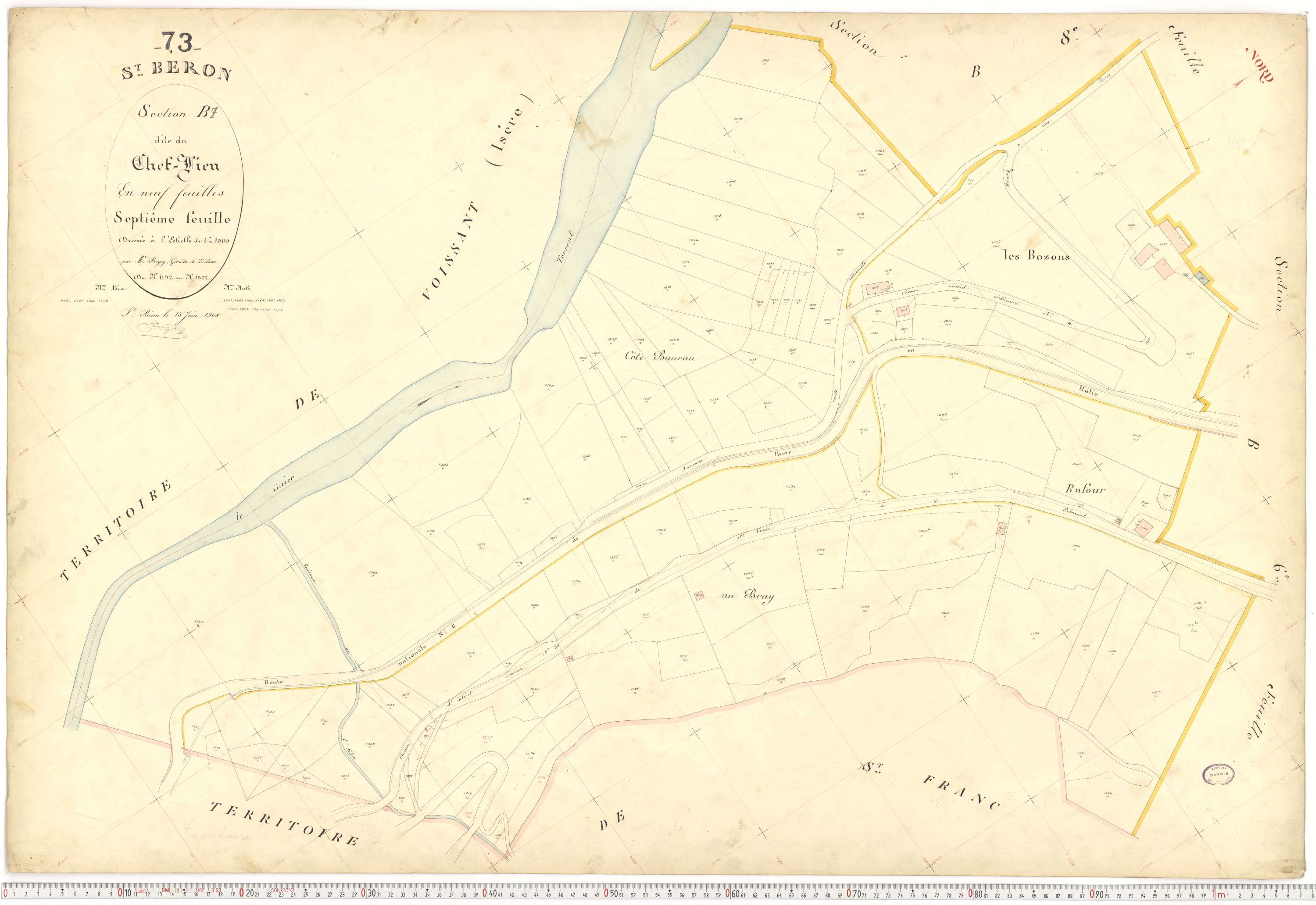 Saint-Béron - Plans cadastraux du premier cadastre français.