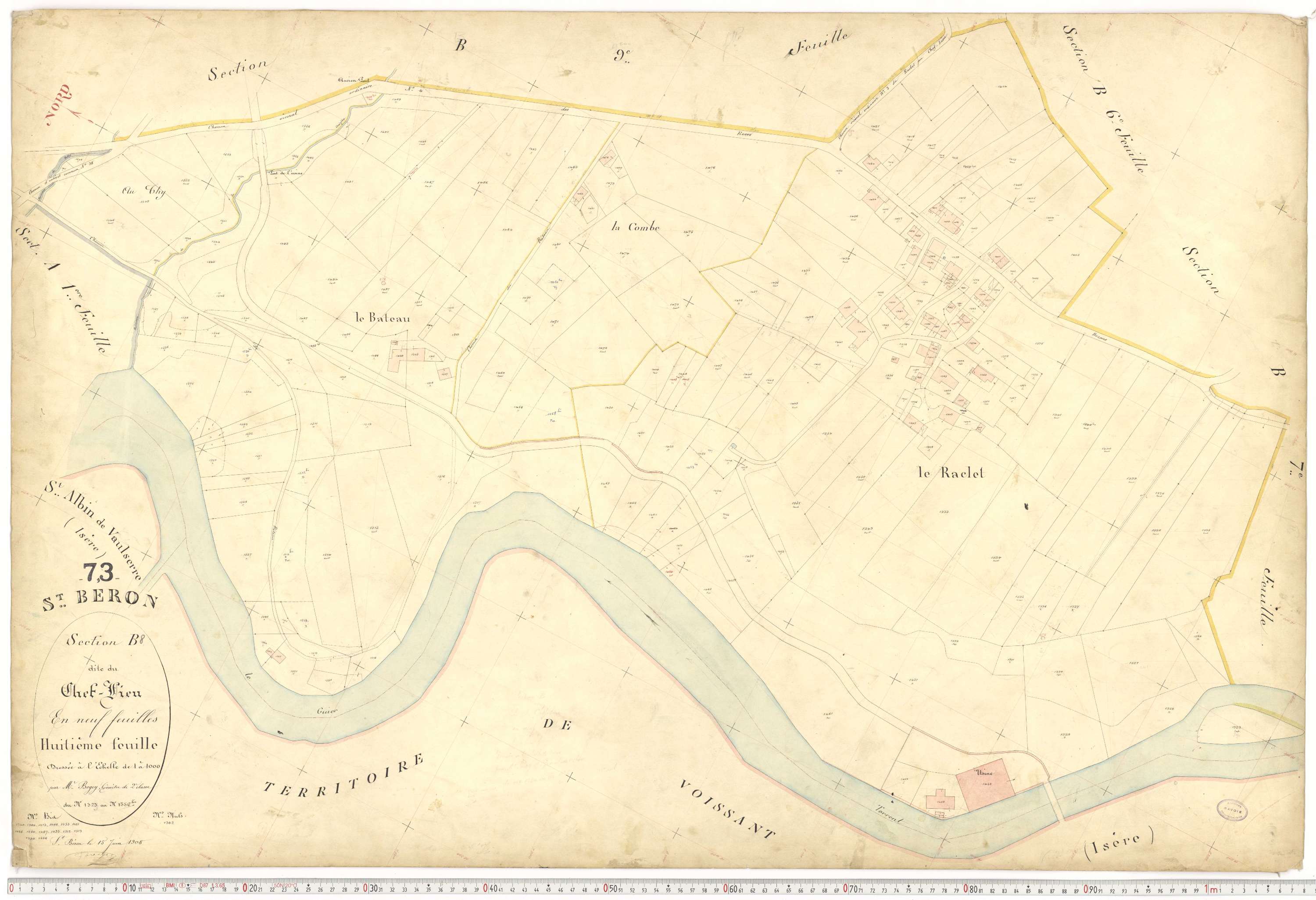 Saint-Béron - Plans cadastraux du premier cadastre français.