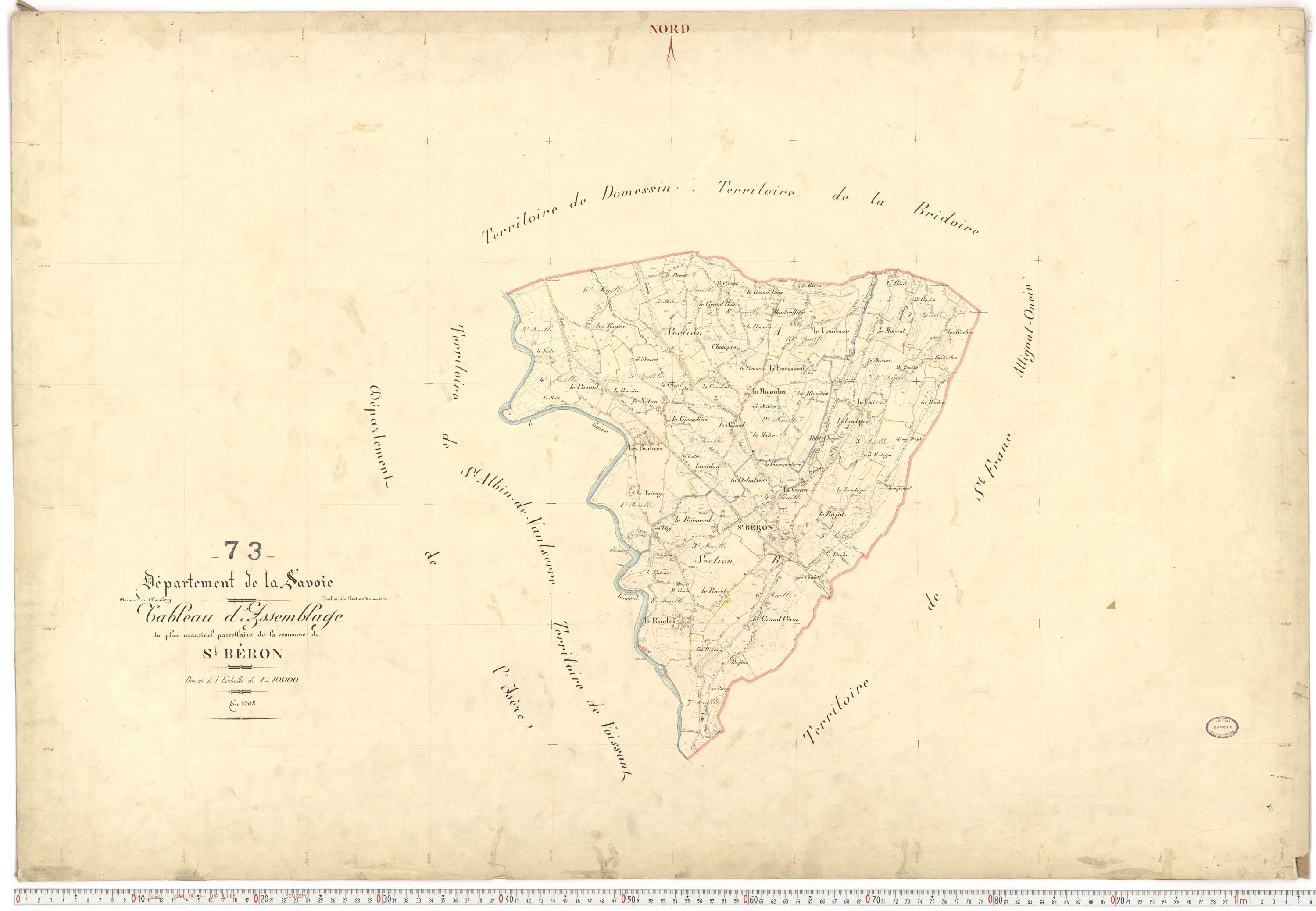Saint-Béron - Plans cadastraux du premier cadastre français.