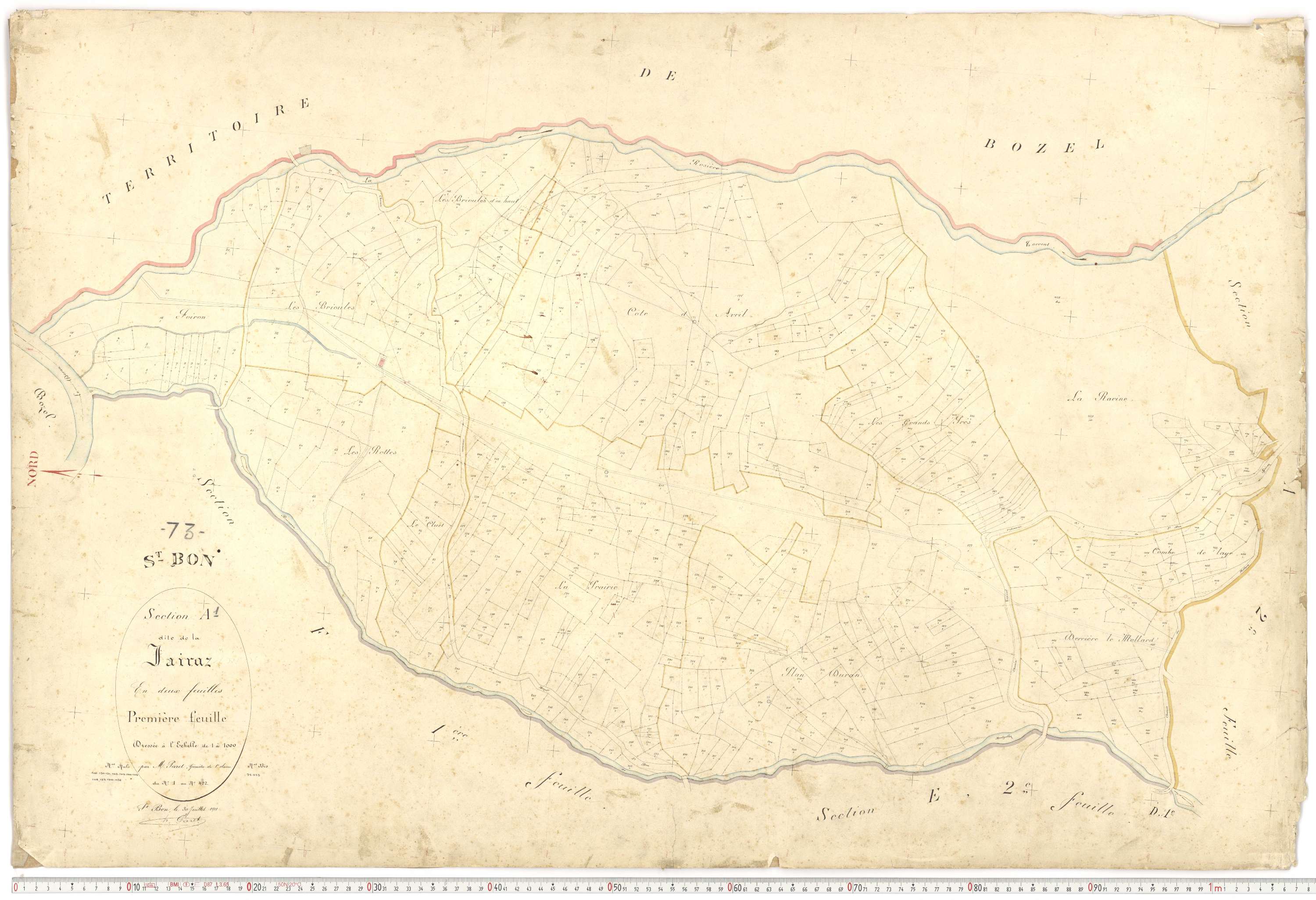 Saint-Bon-Tarentaise - Plans cadastraux du premier cadastre français.