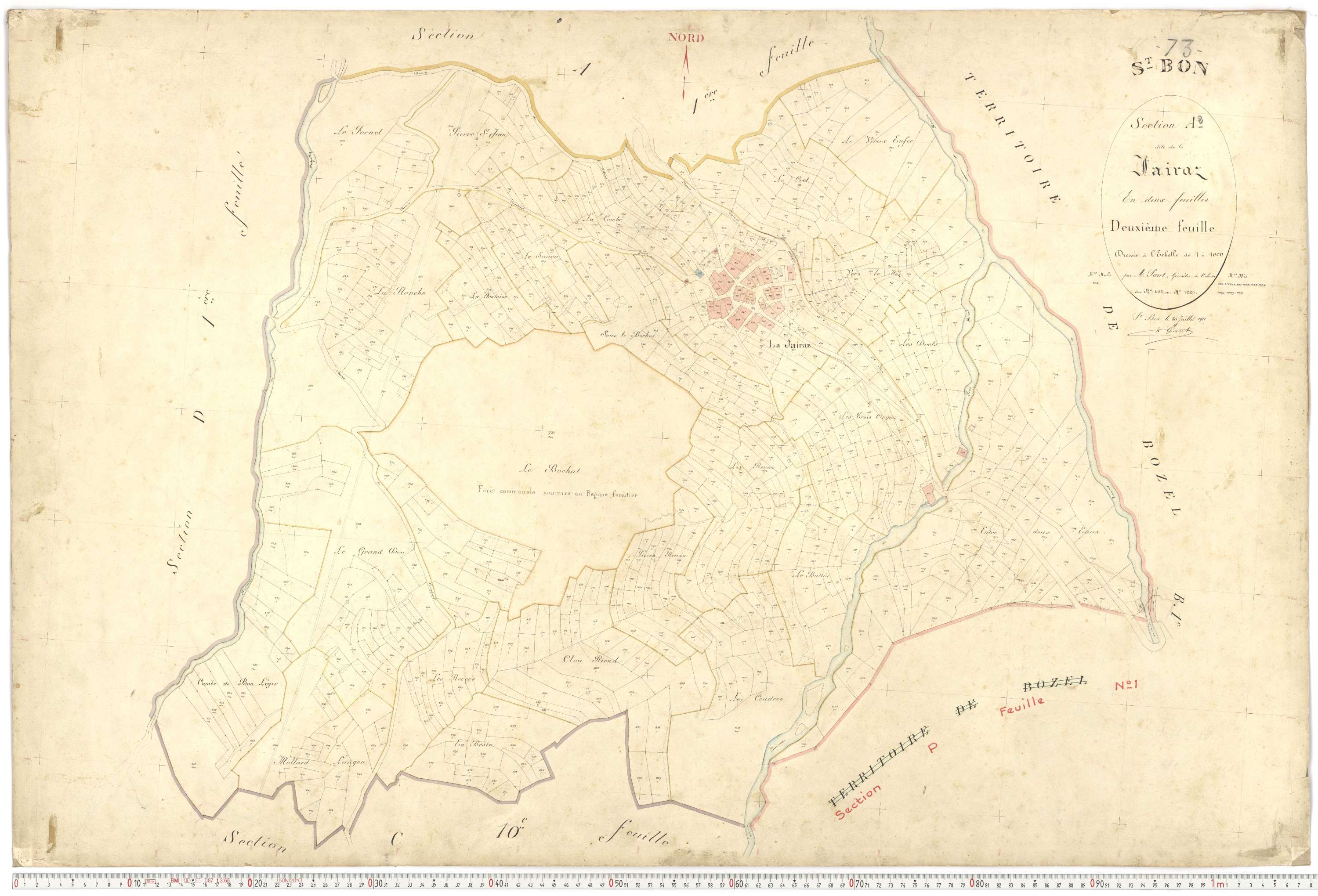 Saint-Bon-Tarentaise - Plans cadastraux du premier cadastre français.