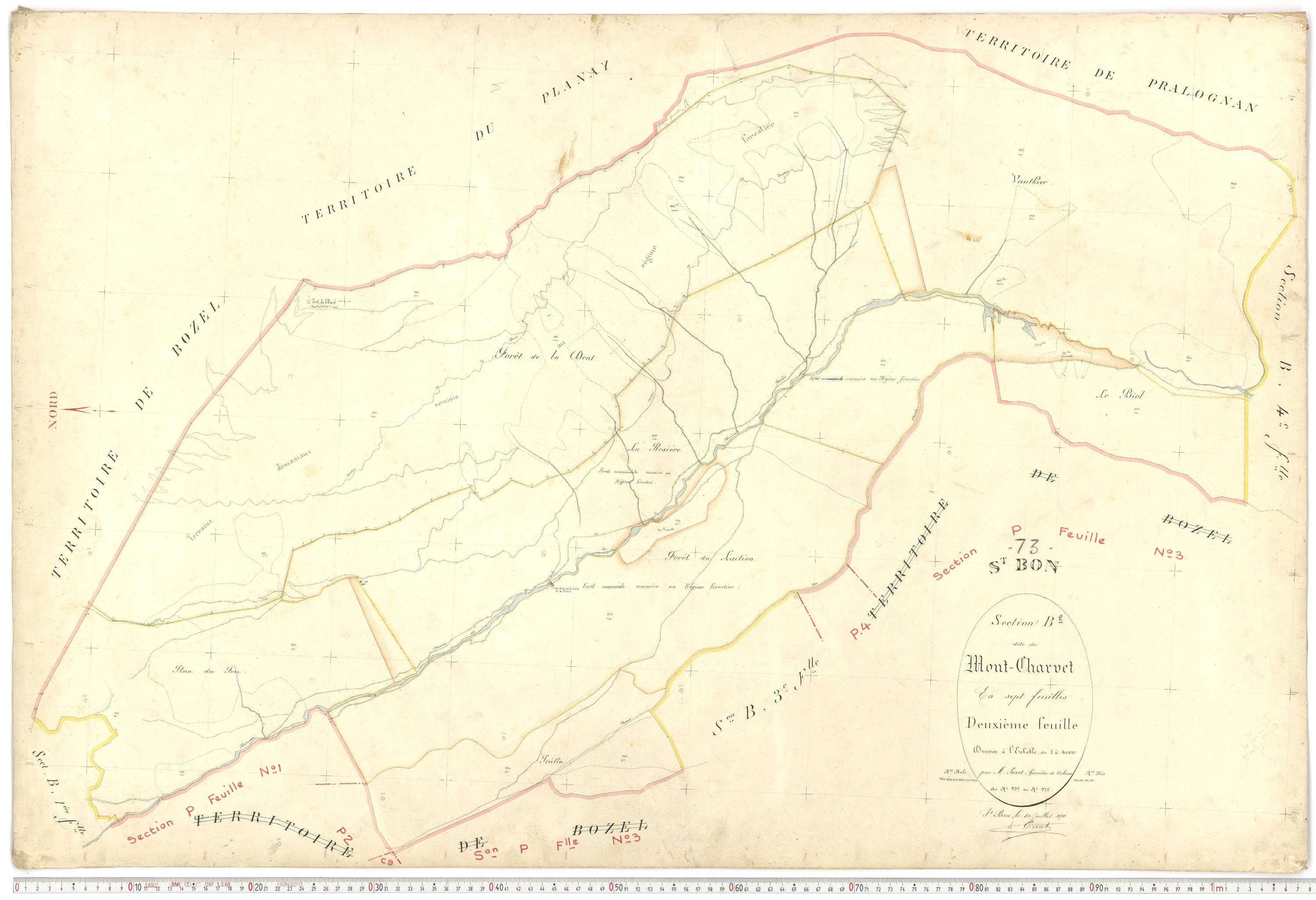 Saint-Bon-Tarentaise - Plans cadastraux du premier cadastre français.