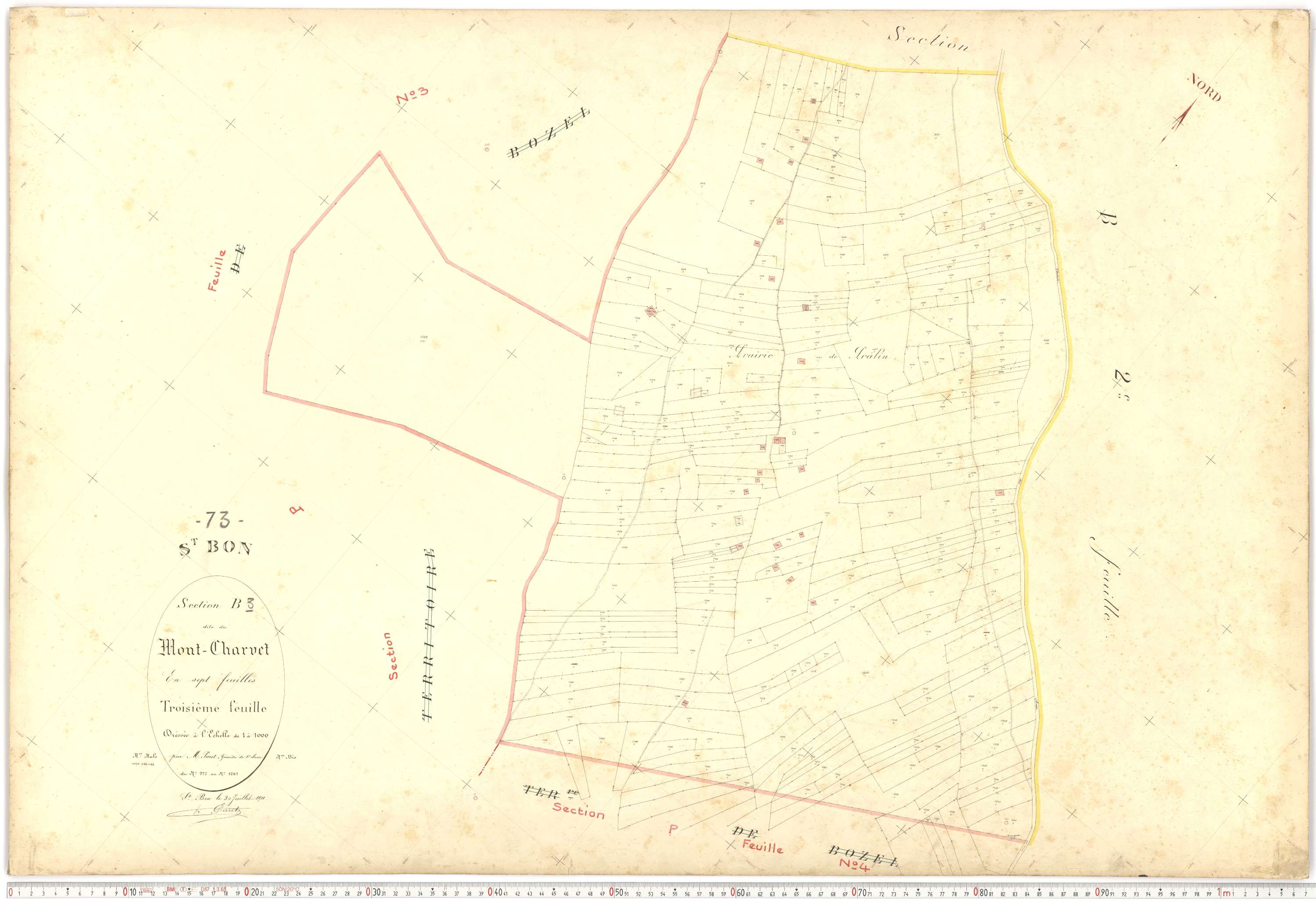 Saint-Bon-Tarentaise - Plans cadastraux du premier cadastre français.