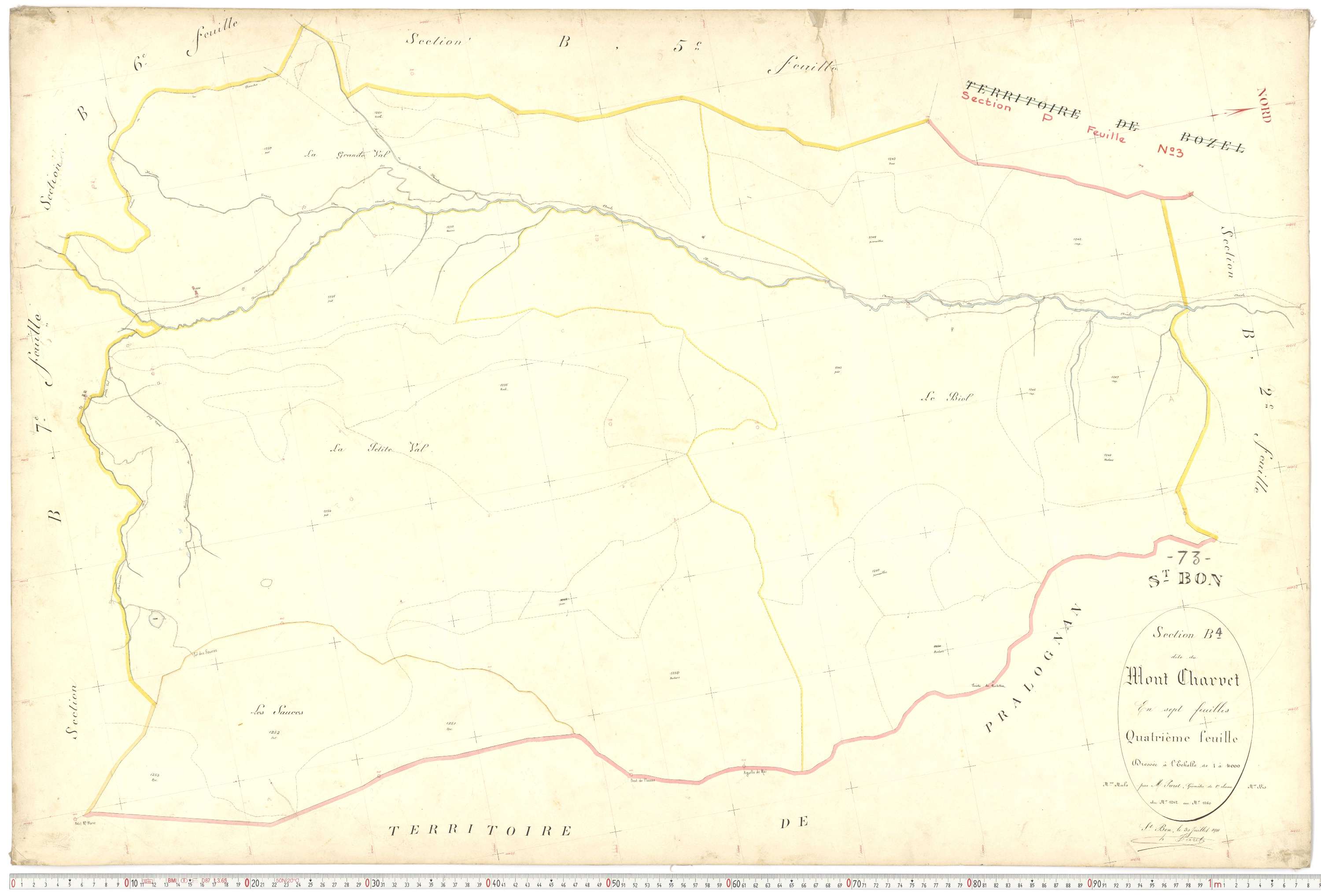 Saint-Bon-Tarentaise - Plans cadastraux du premier cadastre français.