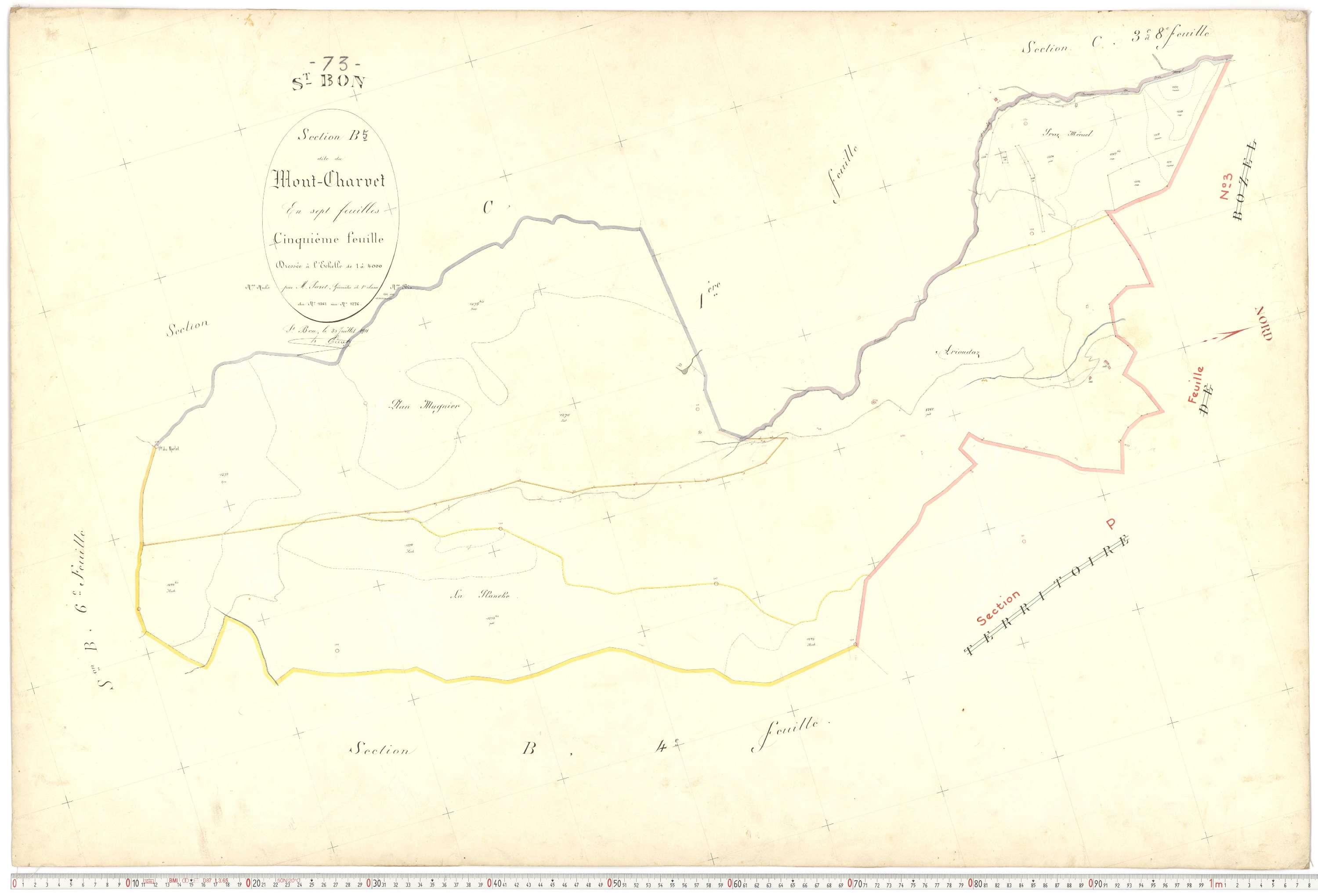 Saint-Bon-Tarentaise - Plans cadastraux du premier cadastre français.