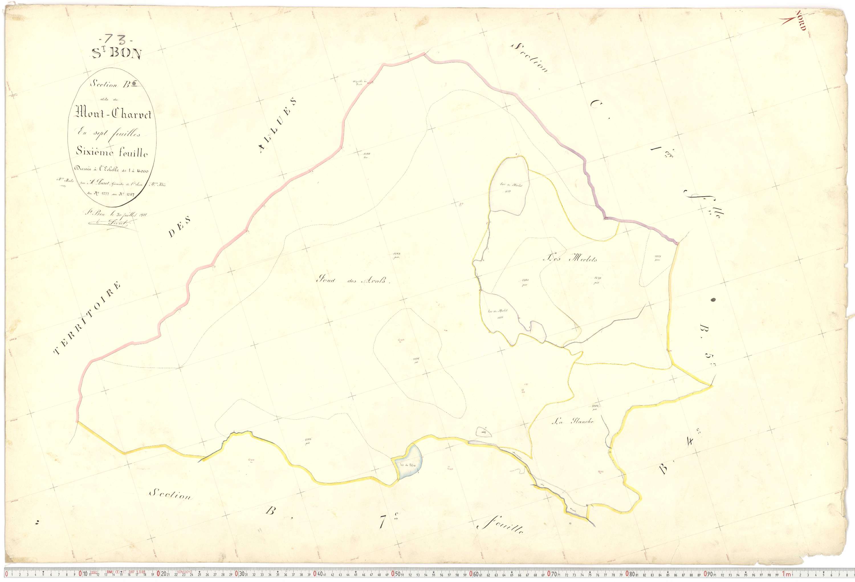 Saint-Bon-Tarentaise - Plans cadastraux du premier cadastre français.