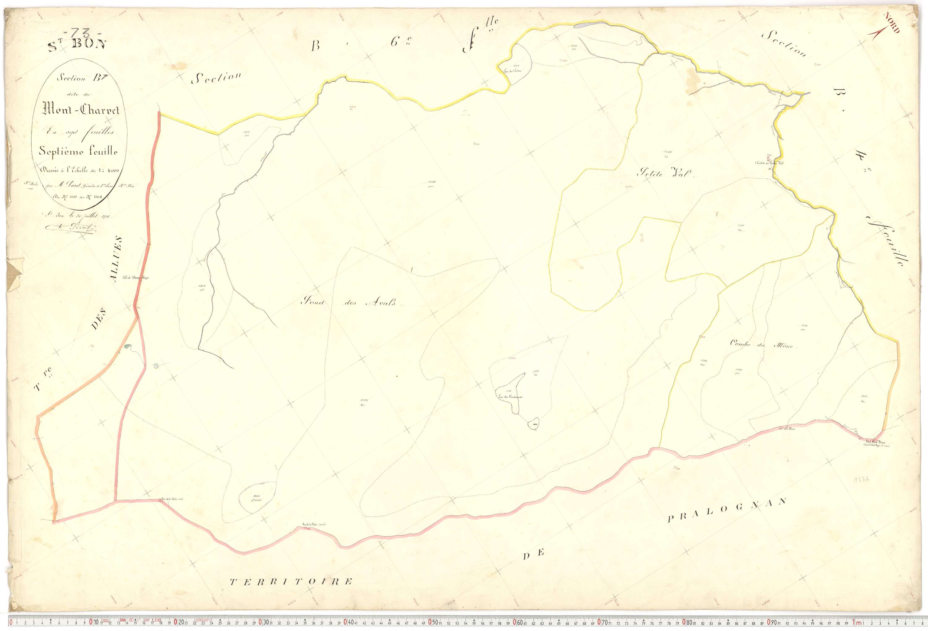 Saint-Bon-Tarentaise - Plans cadastraux du premier cadastre français.