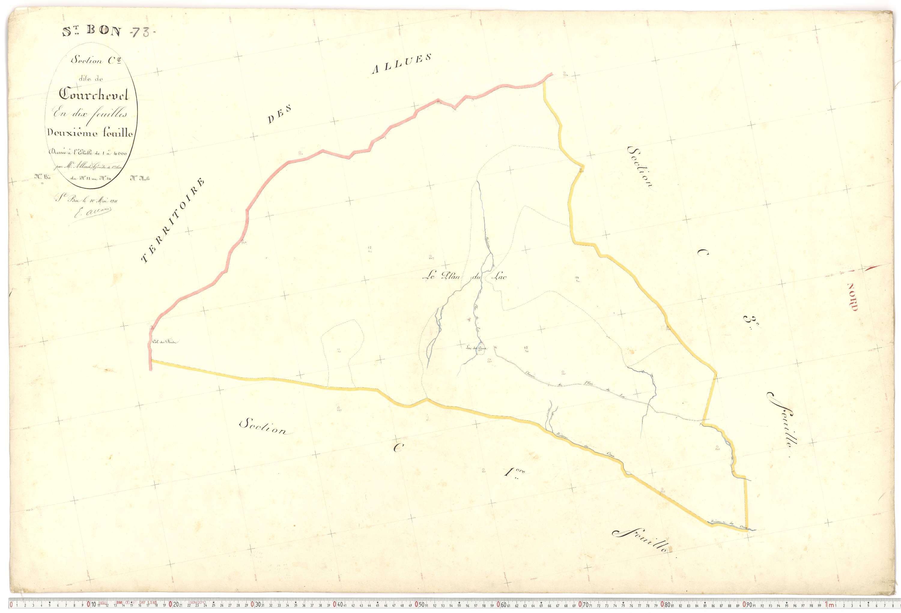 Saint-Bon-Tarentaise - Plans cadastraux du premier cadastre français.