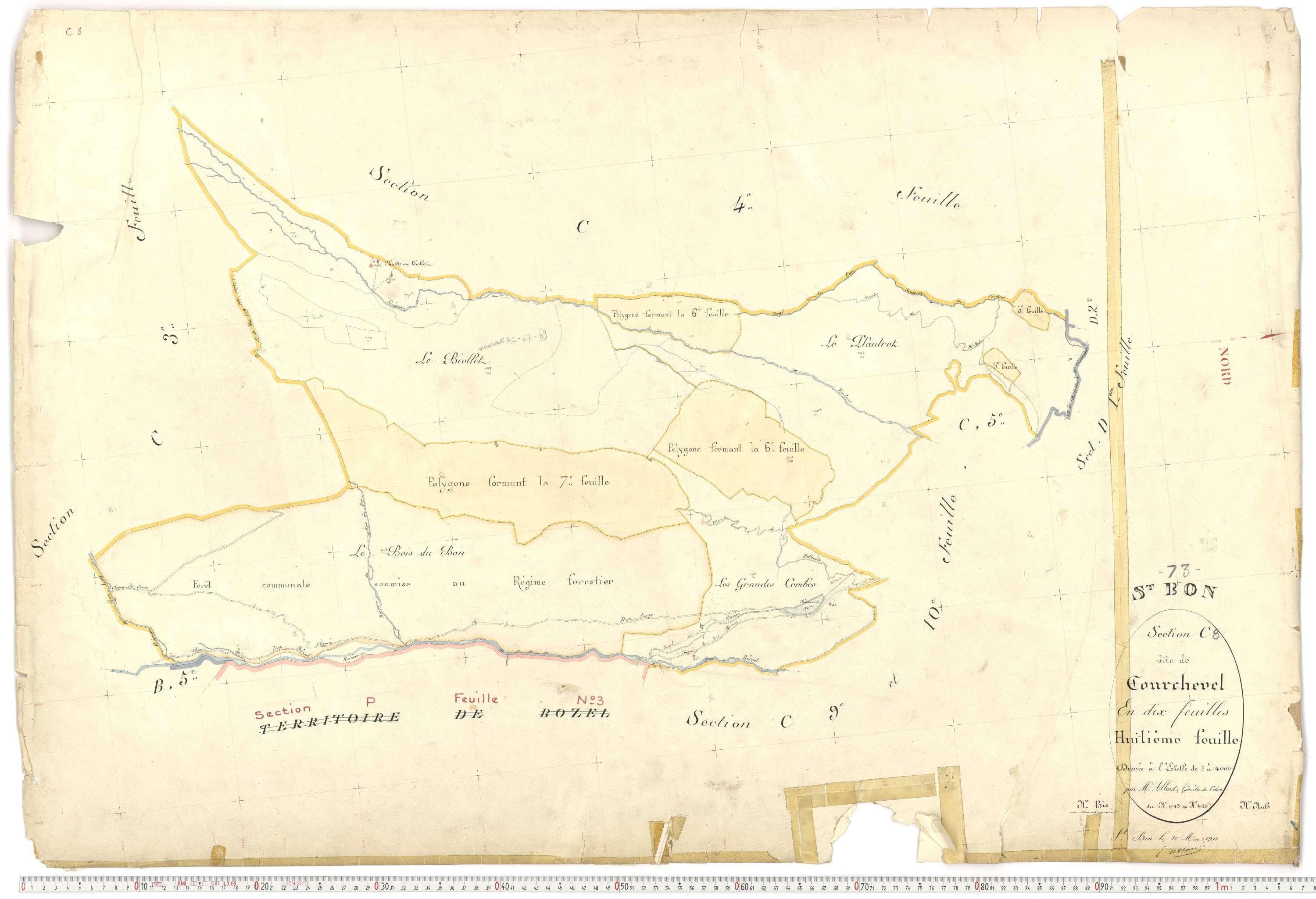 Saint-Bon-Tarentaise - Plans cadastraux du premier cadastre français.