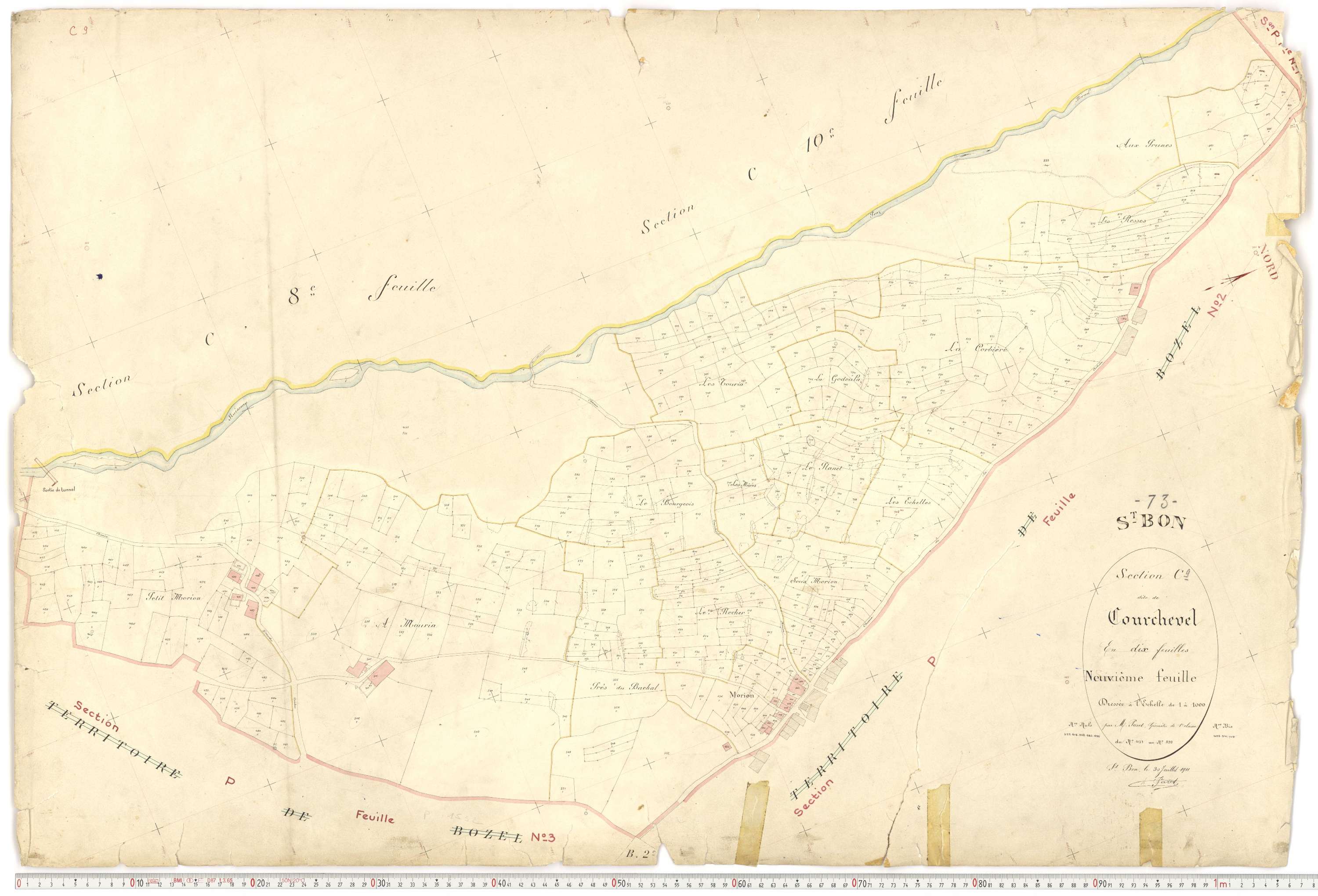 Saint-Bon-Tarentaise - Plans cadastraux du premier cadastre français.