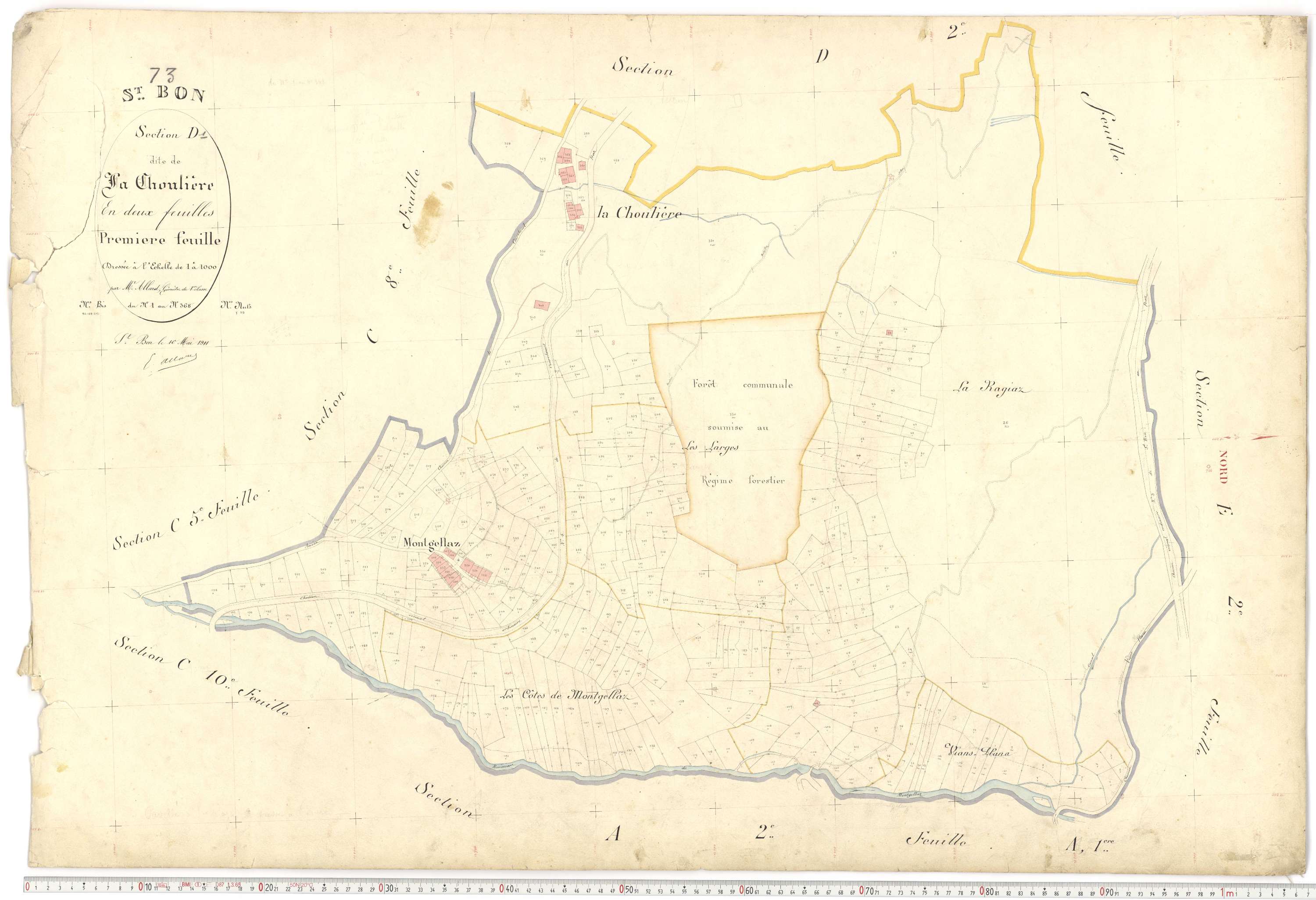 Saint-Bon-Tarentaise - Plans cadastraux du premier cadastre français.