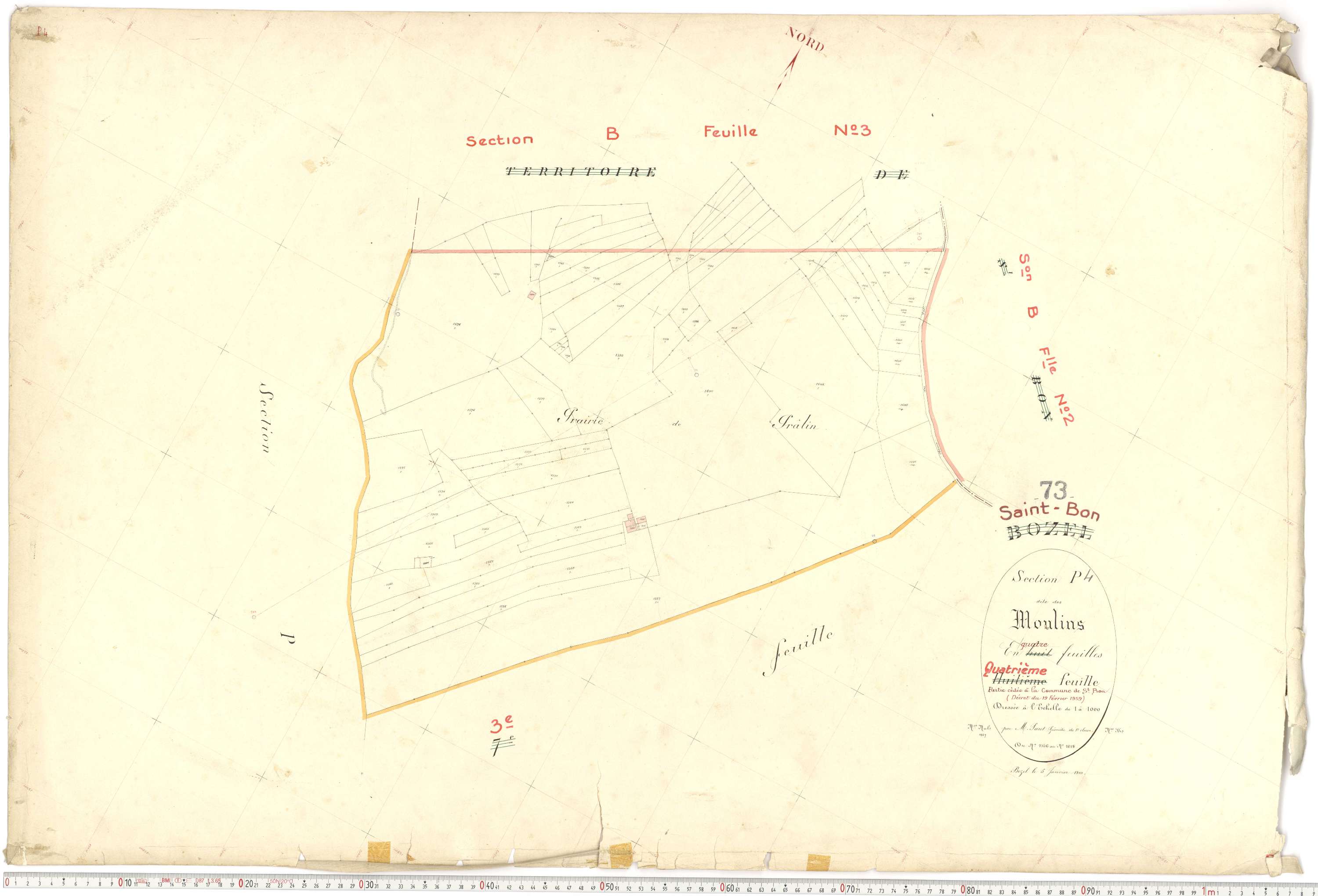Saint-Bon-Tarentaise - Plans cadastraux du premier cadastre français.
