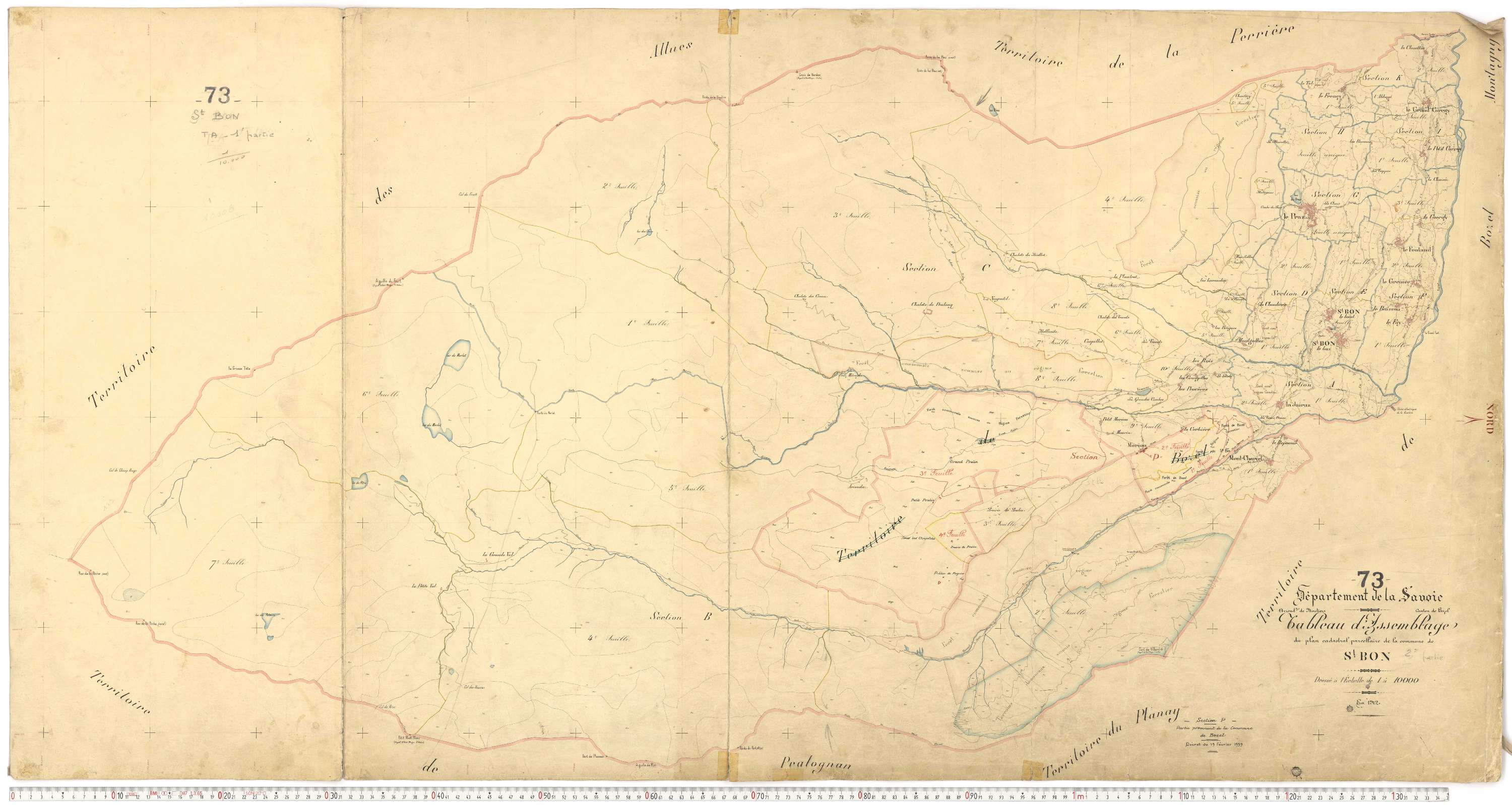 Saint-Bon-Tarentaise - Plans cadastraux du premier cadastre français.