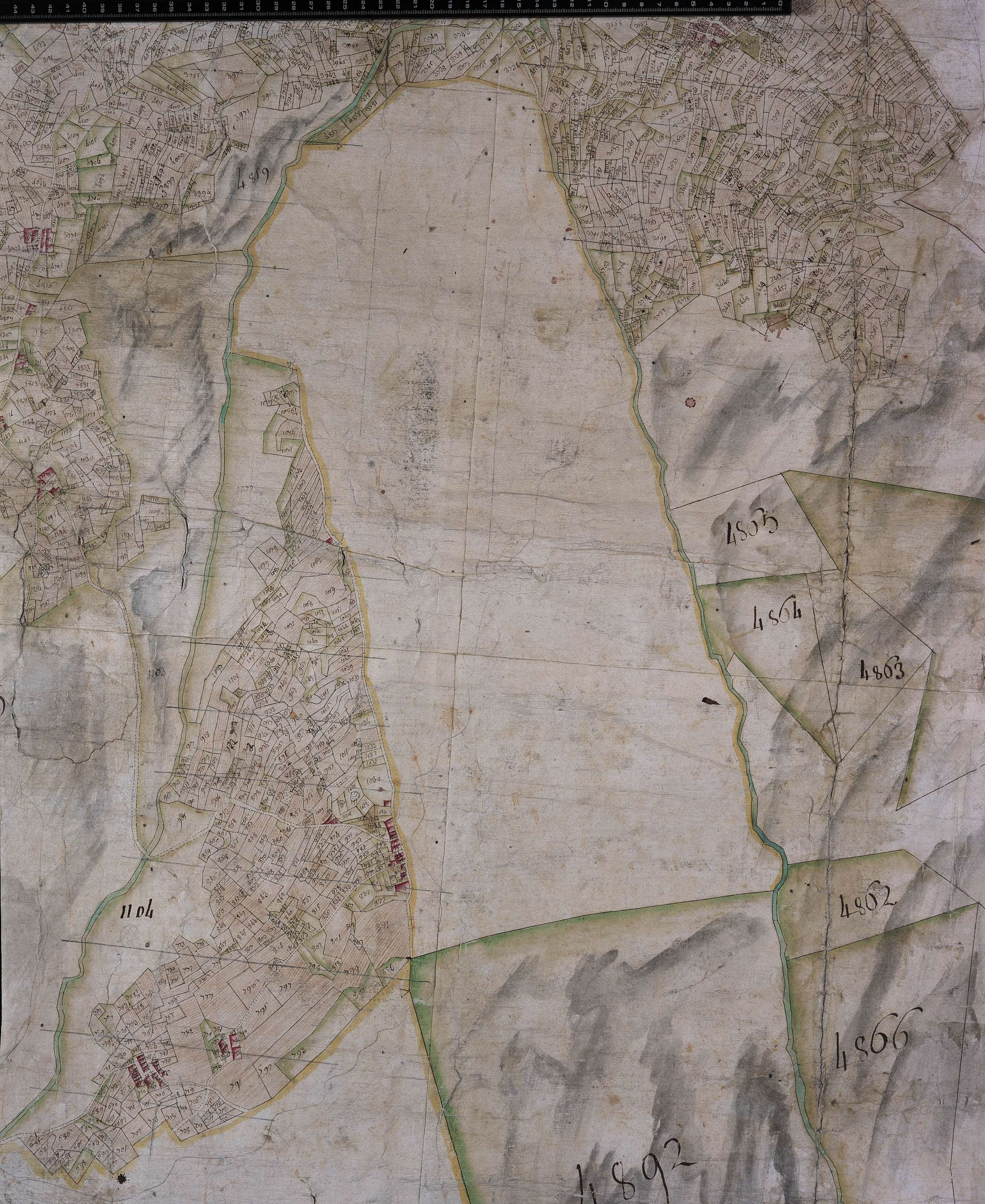 Saint-Bon-Tarentaise - Copie de la mappe originale (plan cadastral) de la commune de Saint-Bon. Signée Cocelli, directeur de la péréquation.