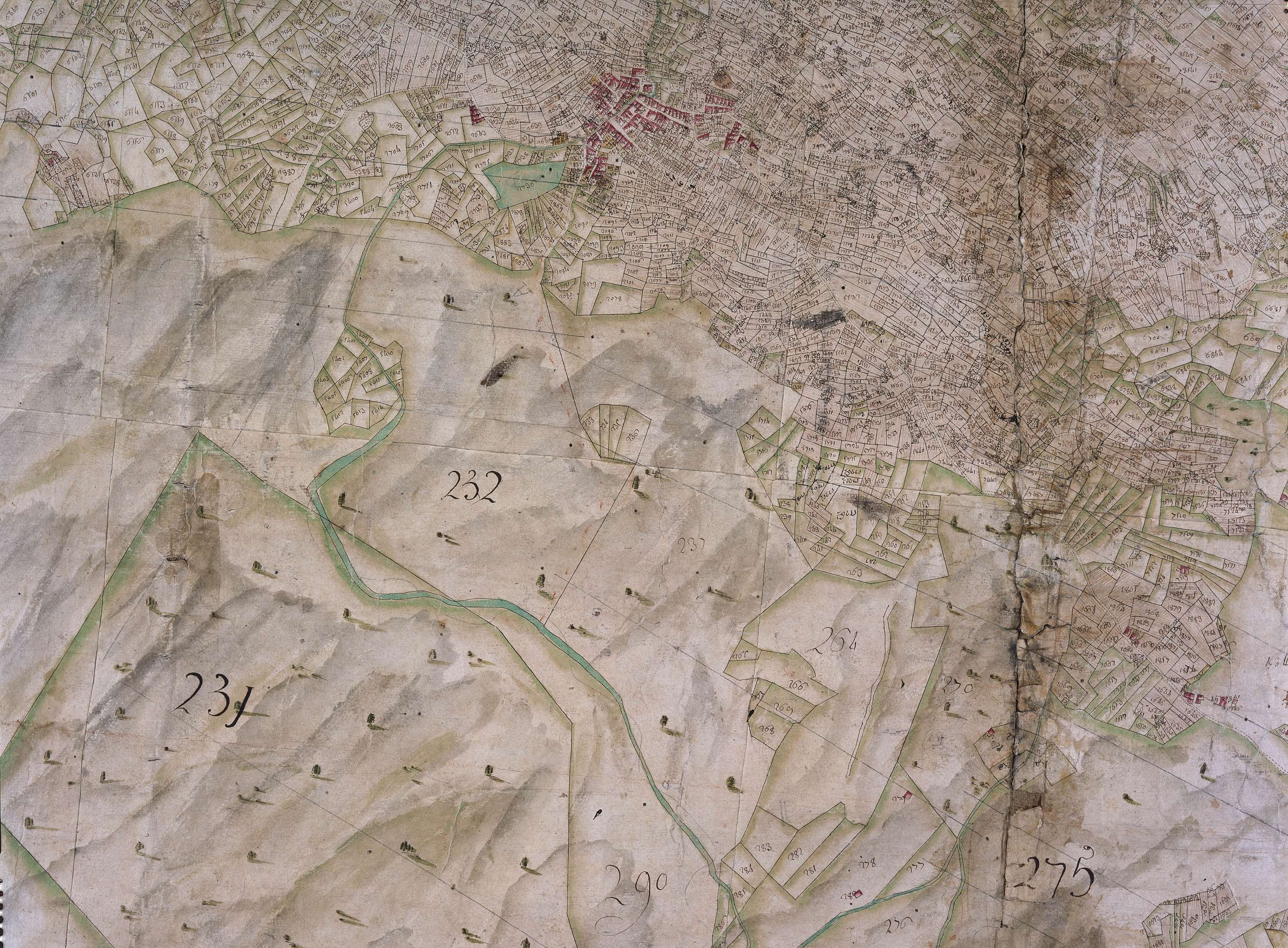 Saint-Bon-Tarentaise - Copie de la mappe originale (plan cadastral) de la commune de Saint-Bon. Signée Cocelli, directeur de la péréquation.