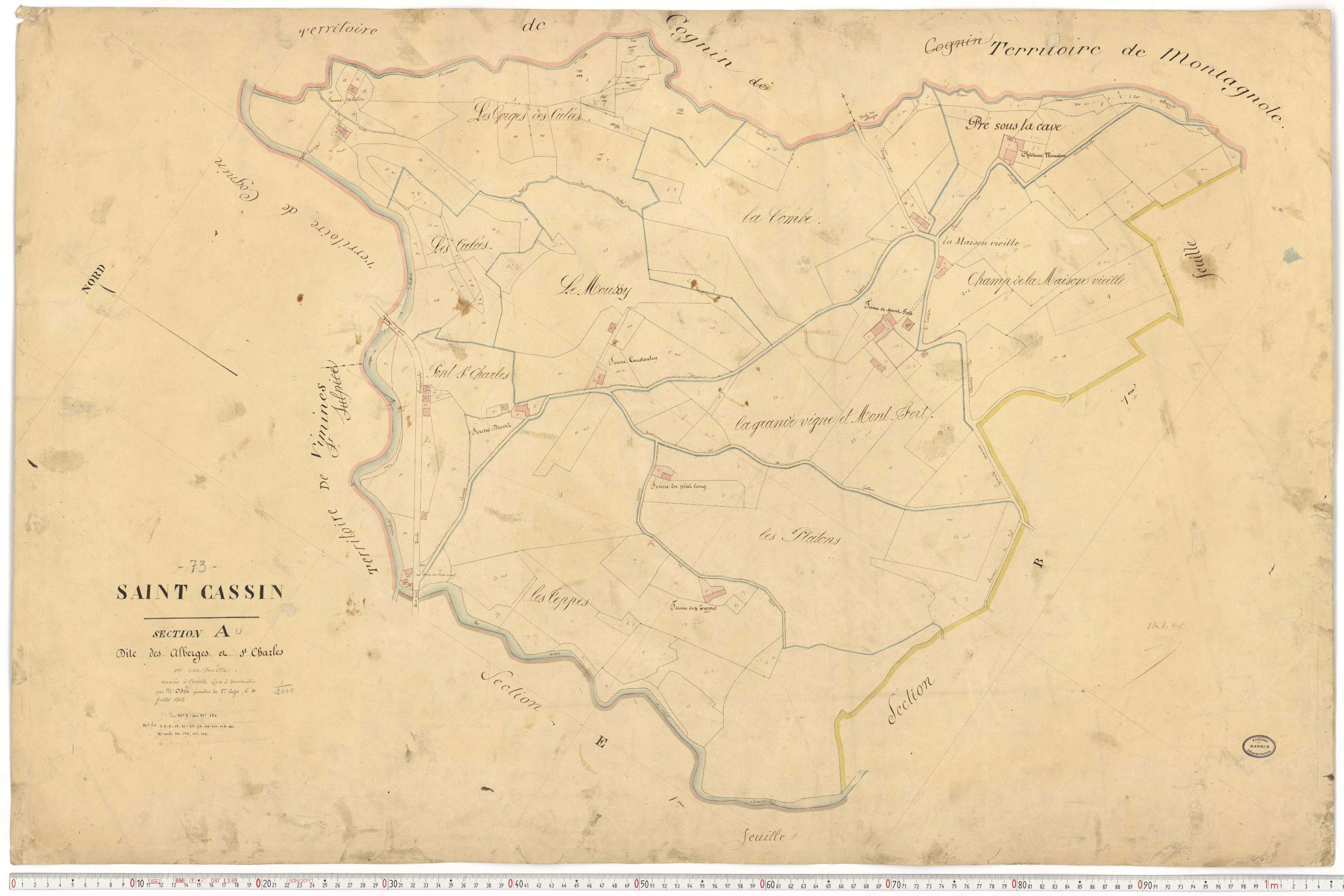 Saint-Cassin - Cadastre français (1862).