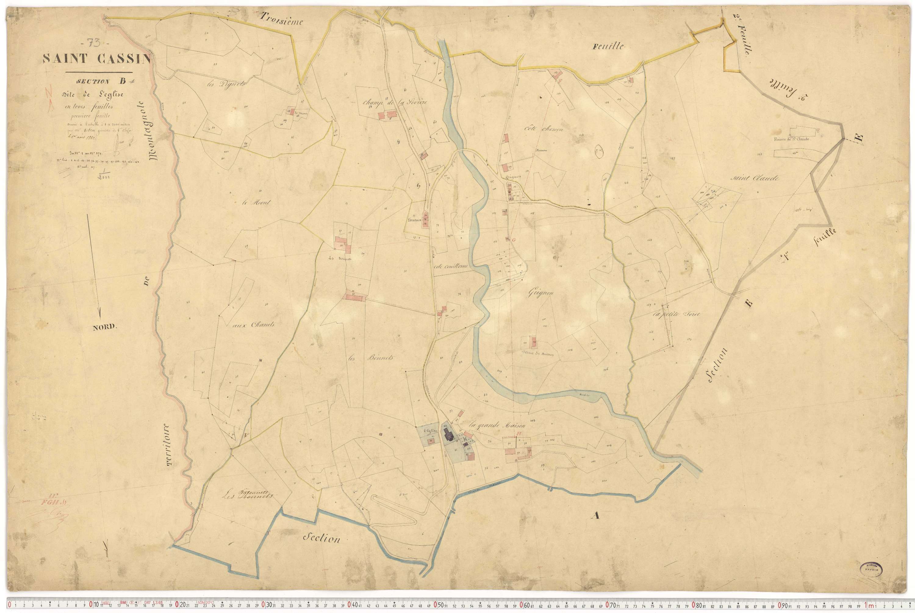 Saint-Cassin - Cadastre français (1862).
