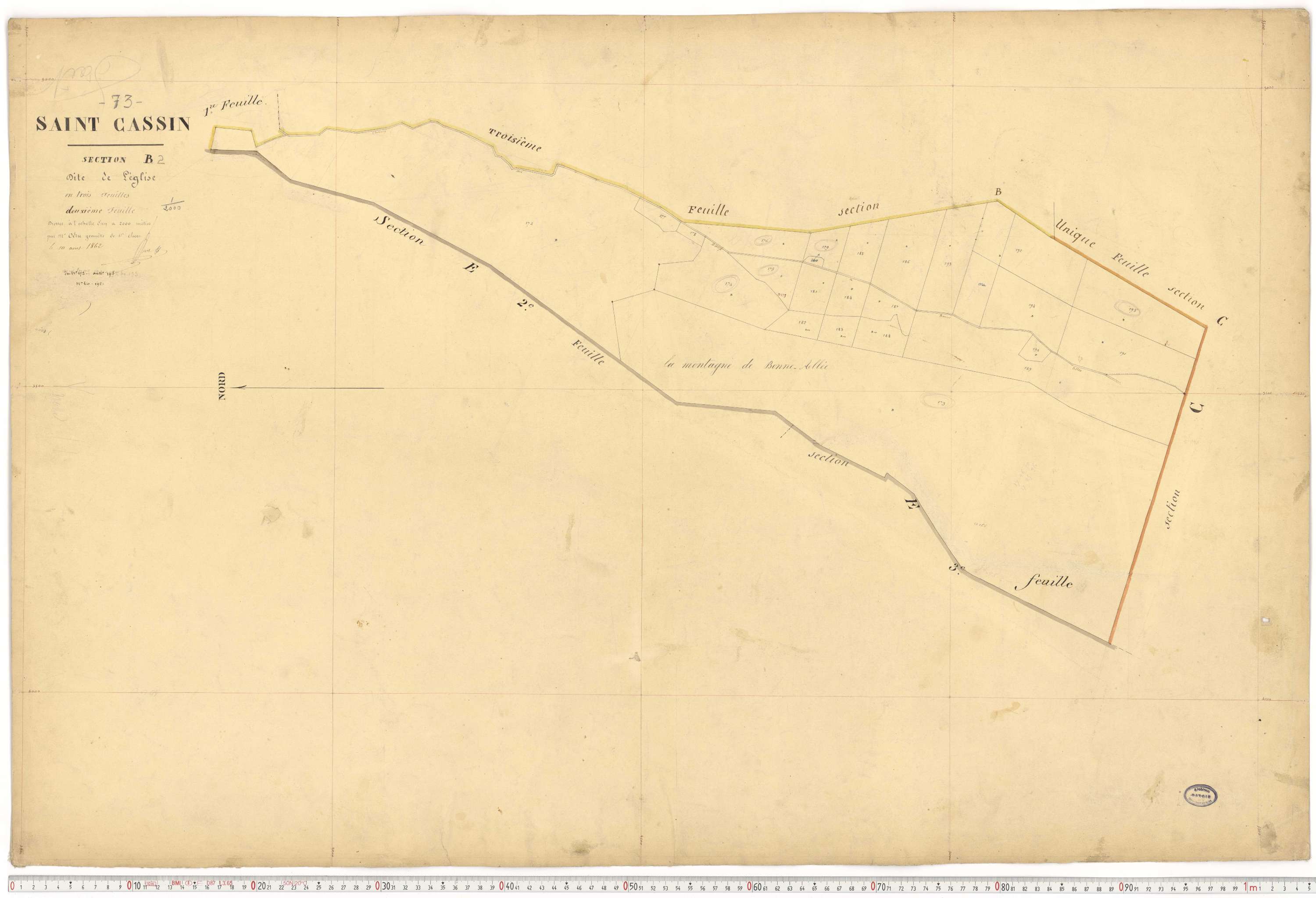 Saint-Cassin - Cadastre français (1862).