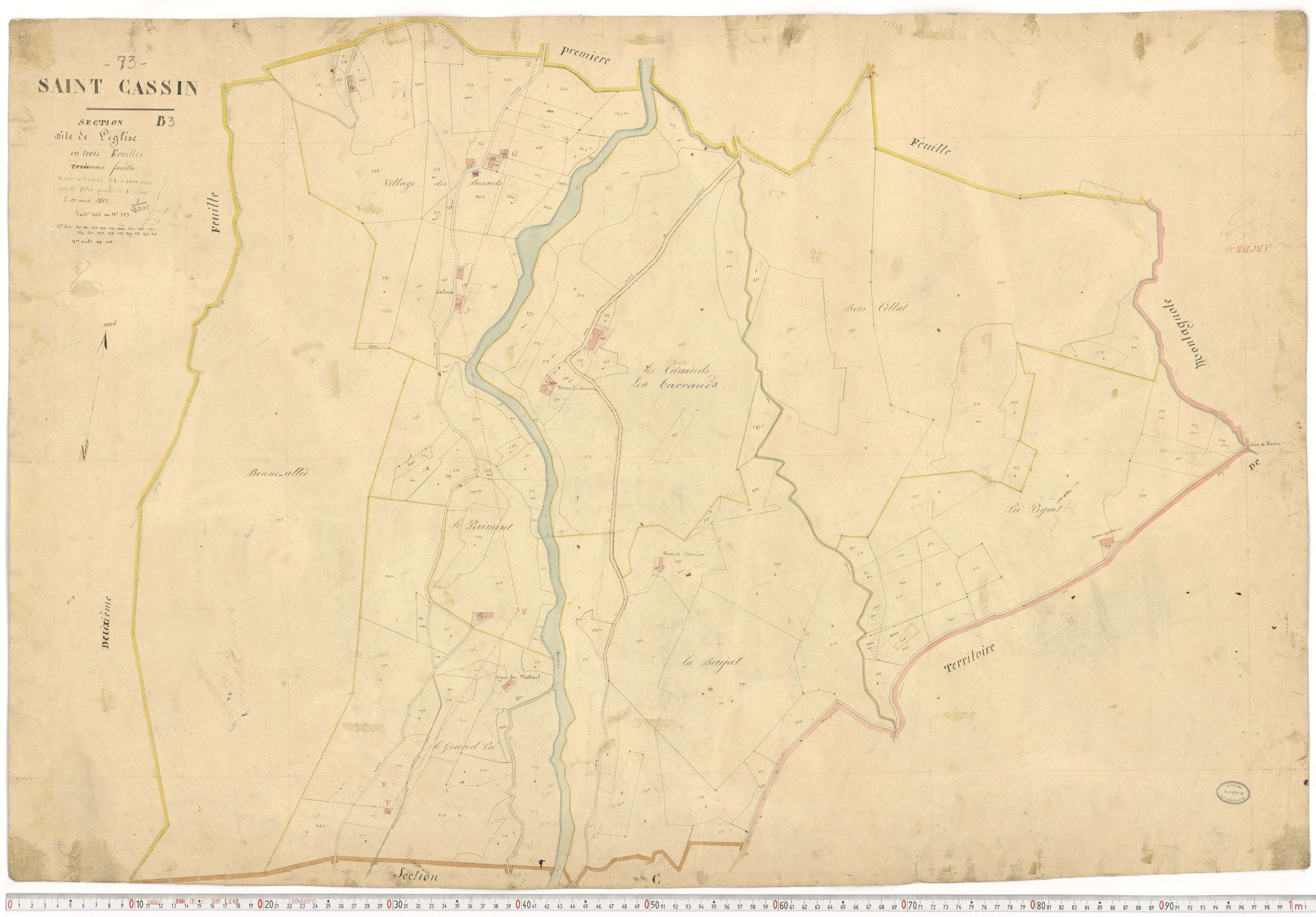 Saint-Cassin - Cadastre français (1862).