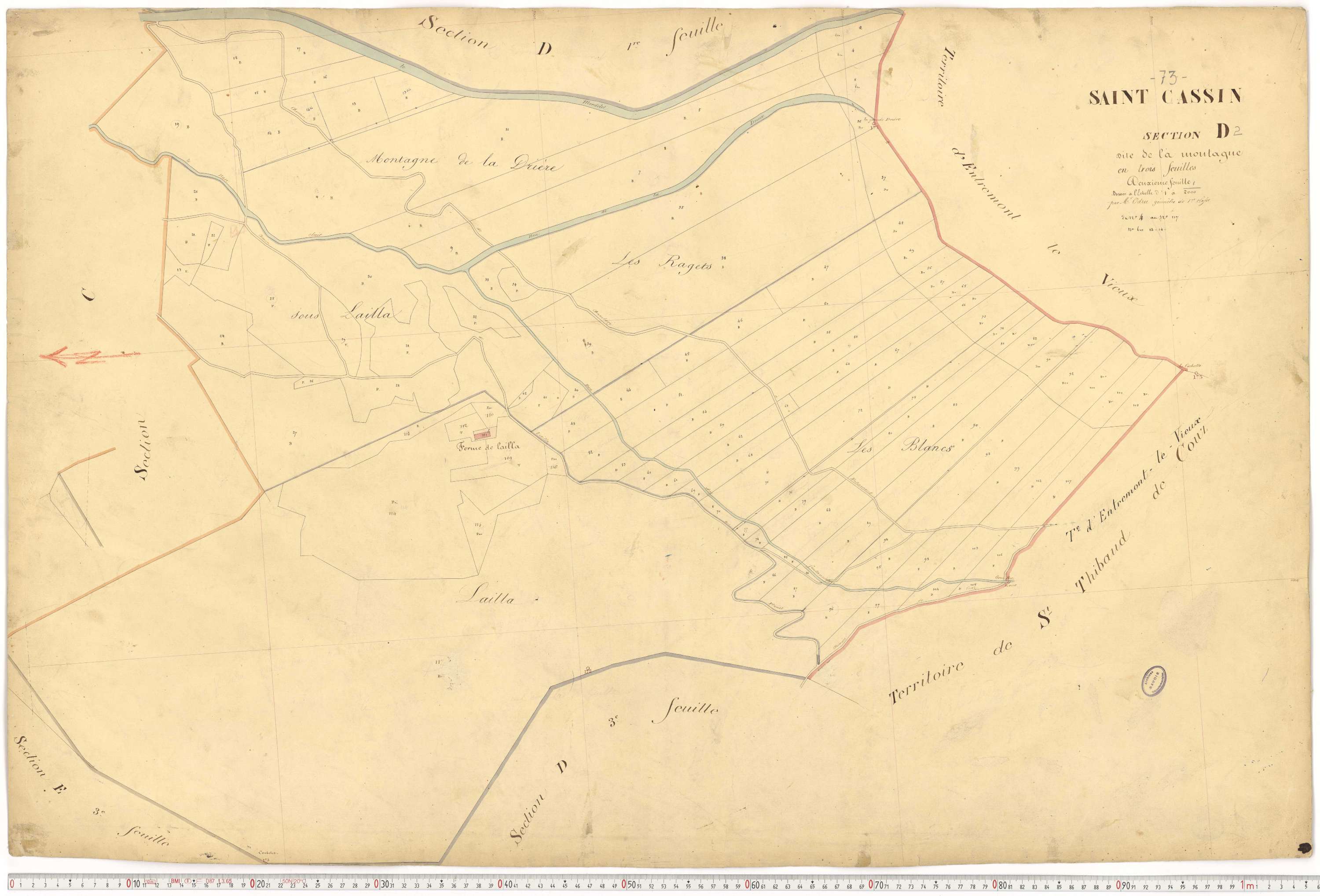 Saint-Cassin - Cadastre français (1862).