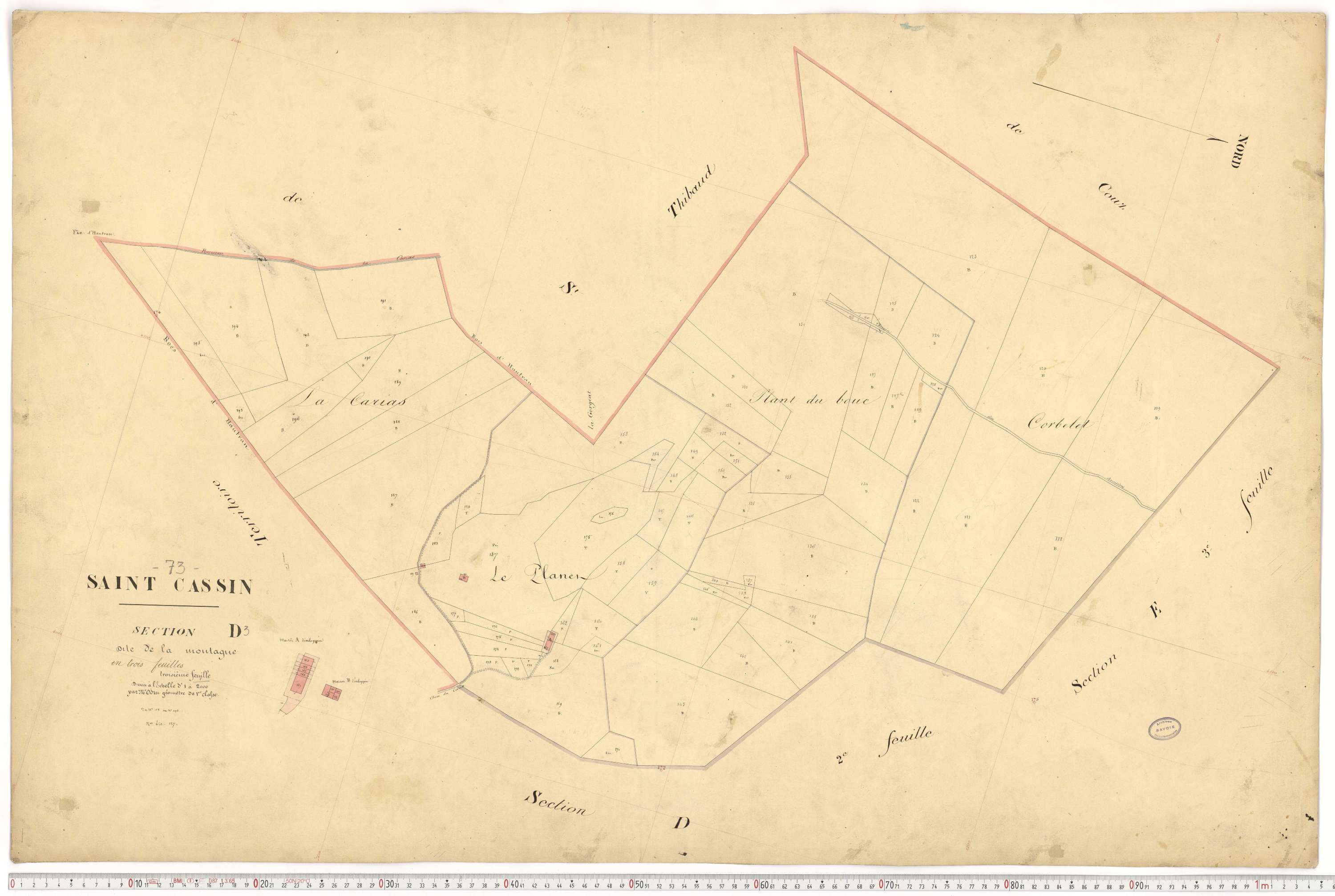 Saint-Cassin - Cadastre français (1862).