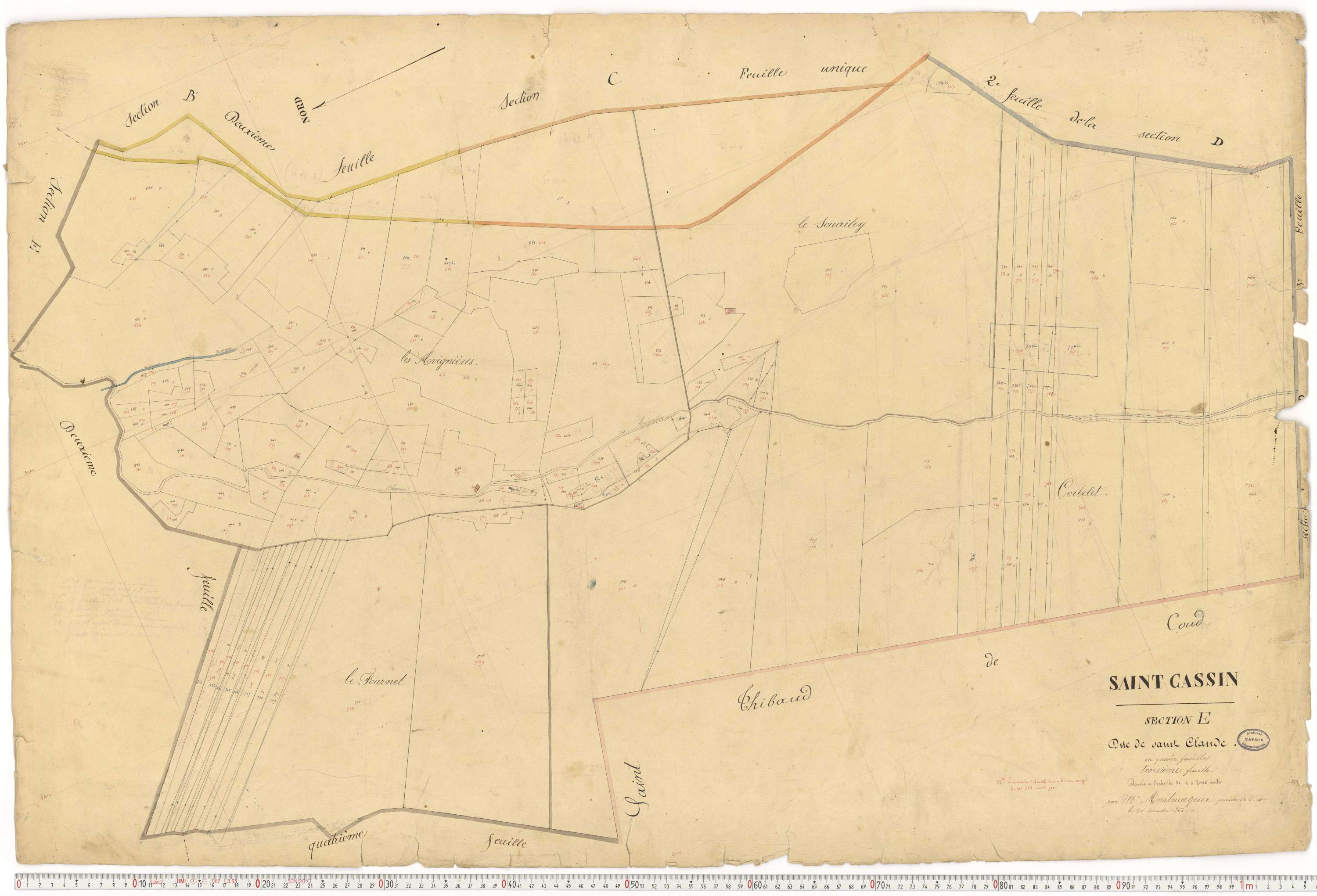 Saint-Cassin - Cadastre français (1862).