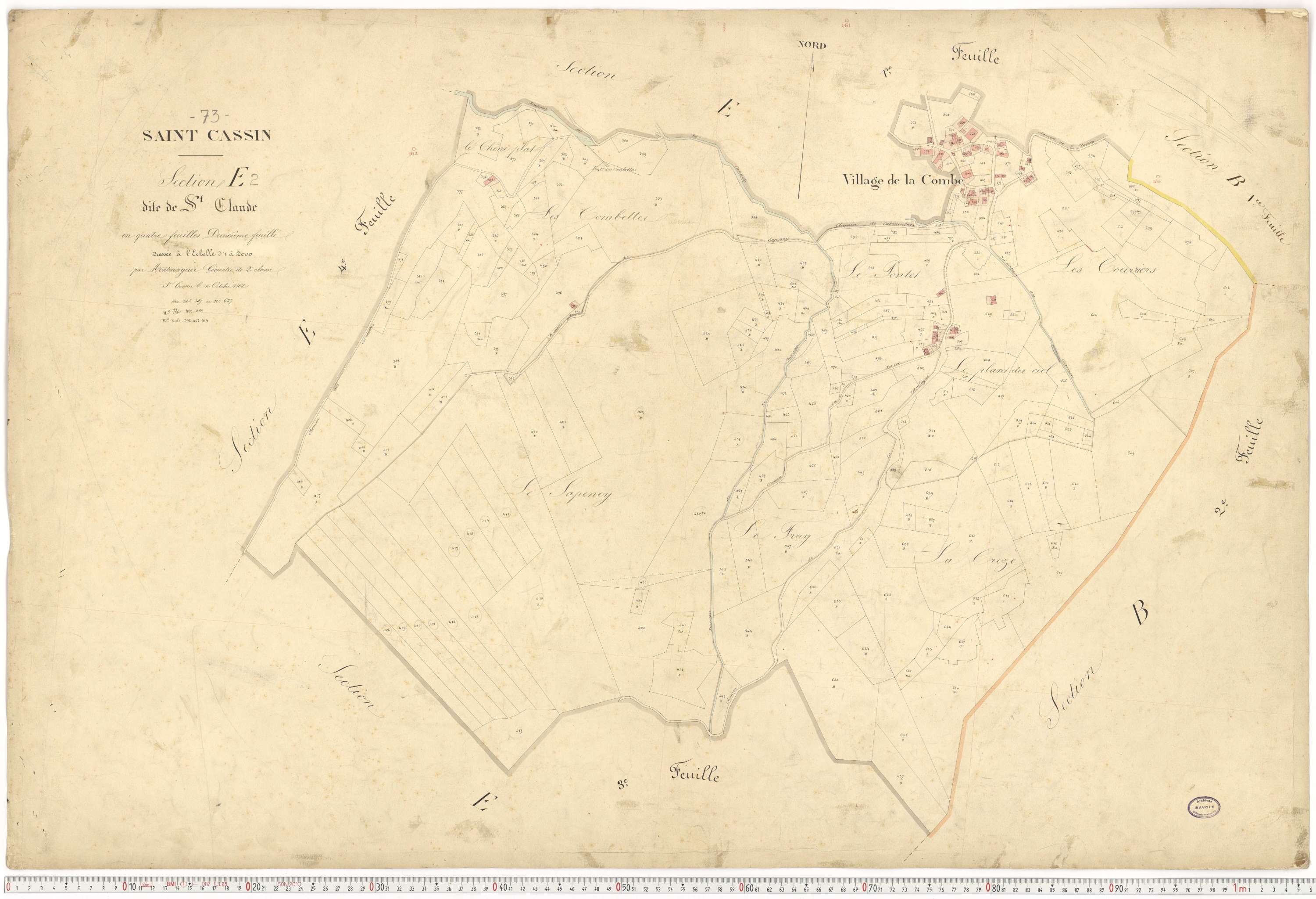 Saint-Cassin - Cadastre français (1862).