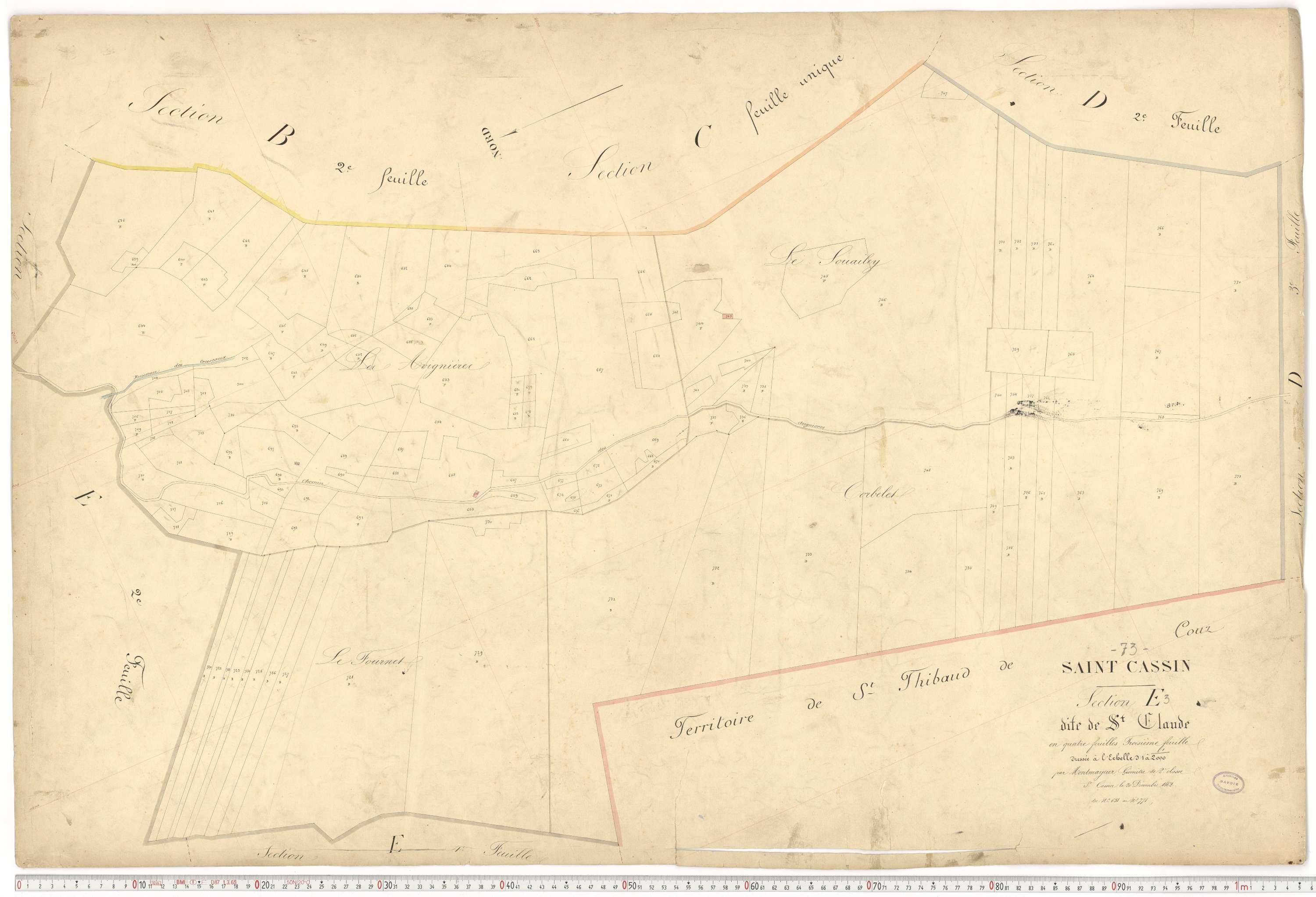 Saint-Cassin - Cadastre français (1862).