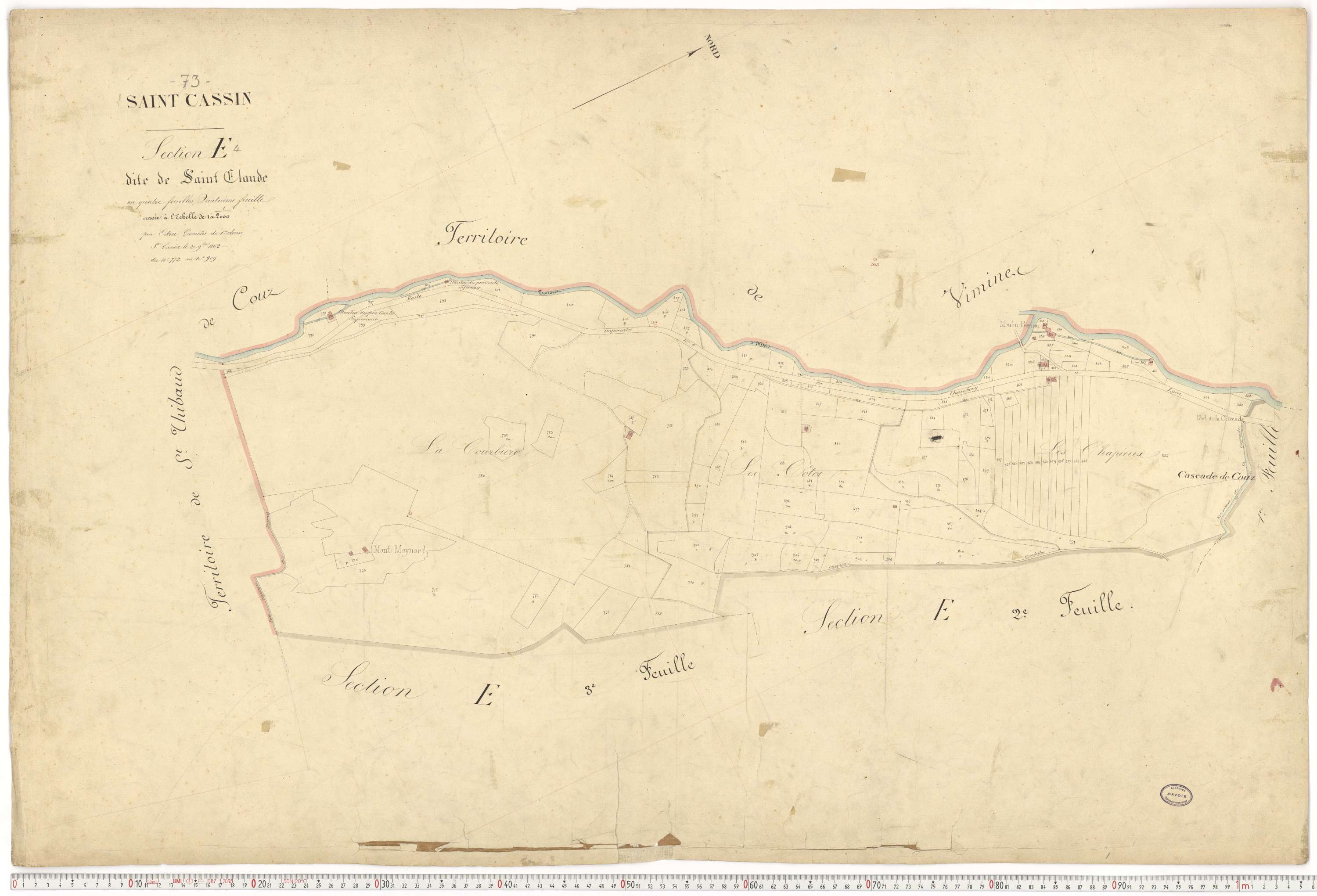 Saint-Cassin - Cadastre français (1862).