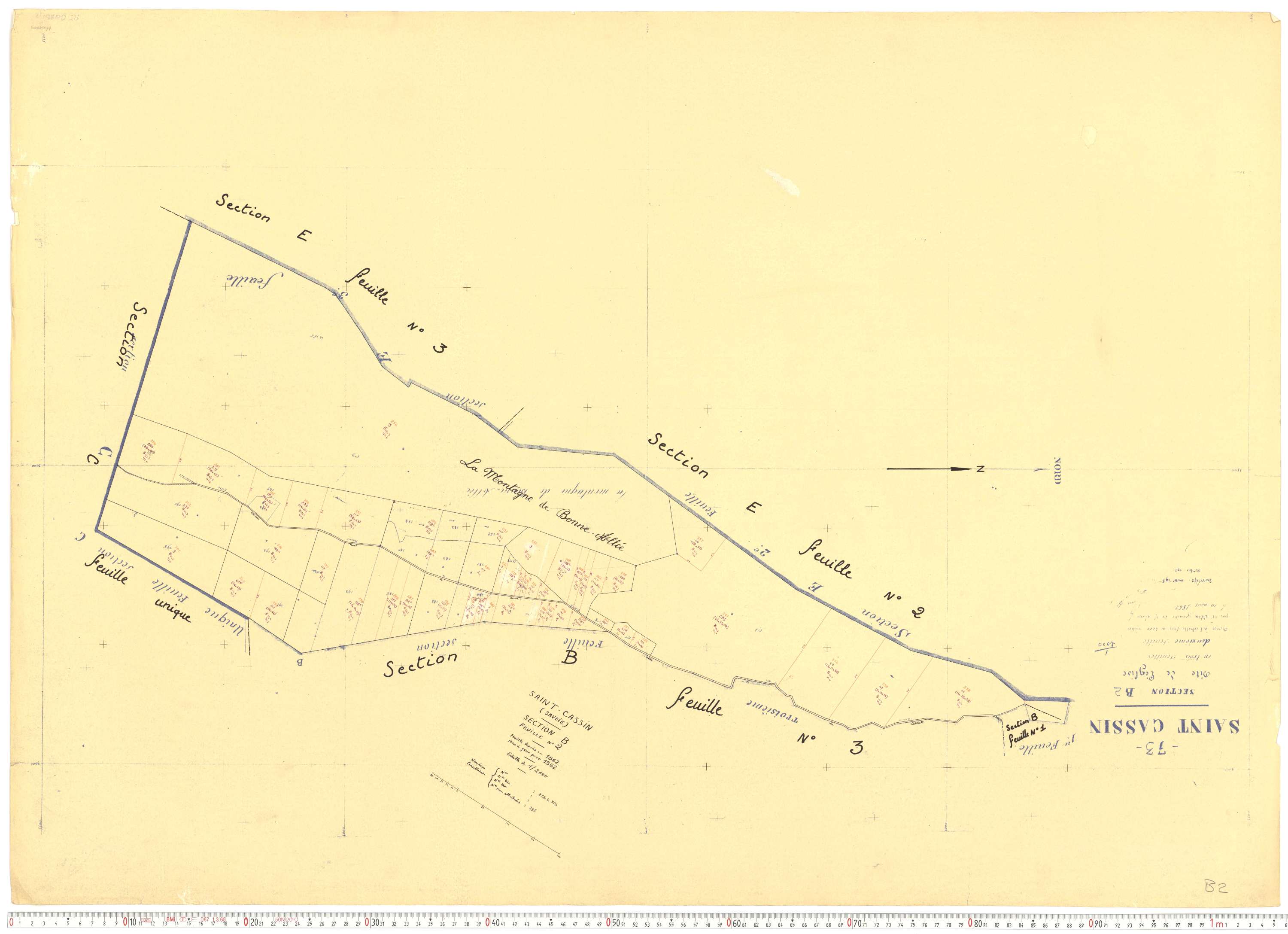 Saint-Cassin - Cadastre rénové, version de travail (1962).