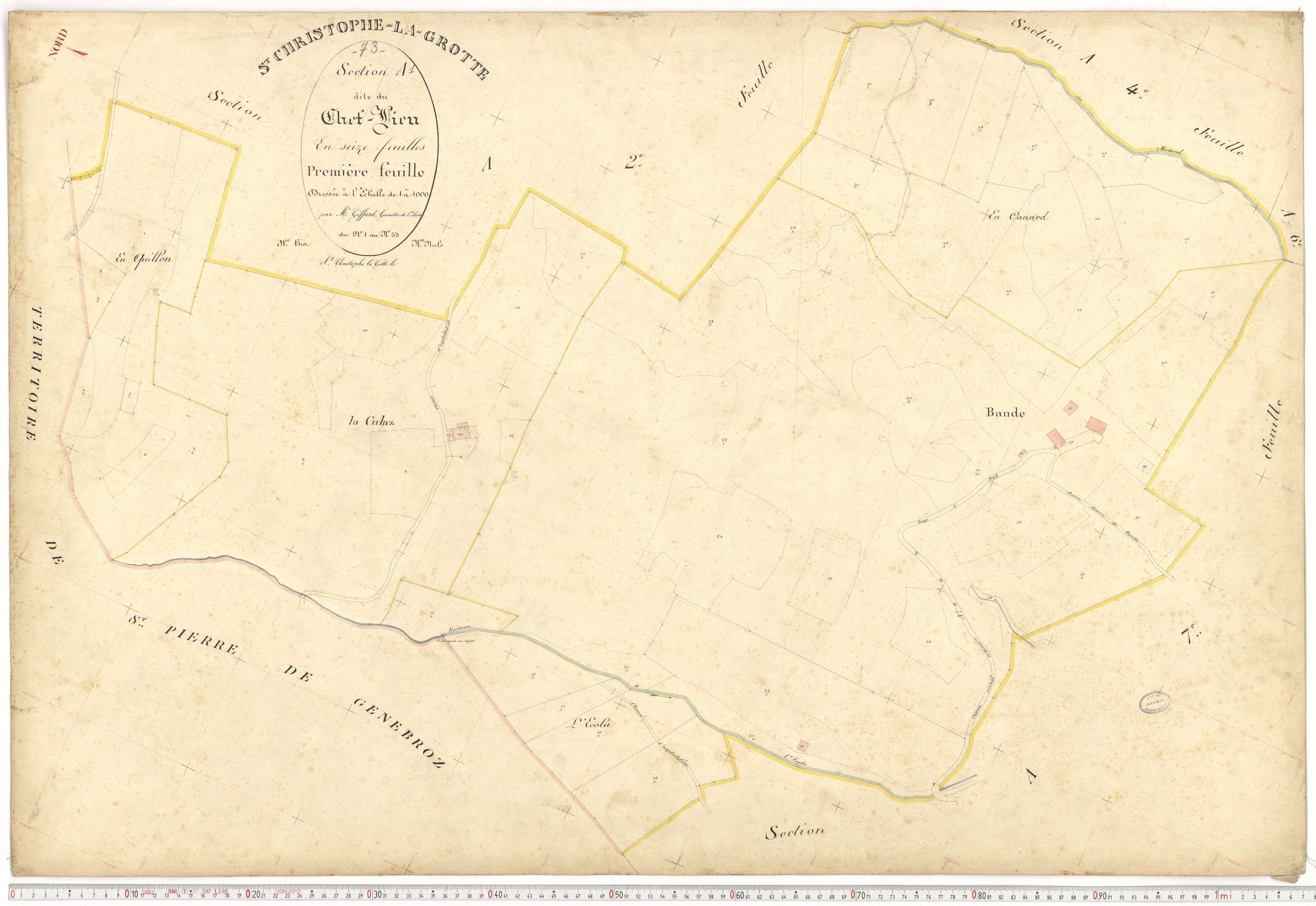 Saint-Christophe - Plans cadastraux du premier cadastre français.