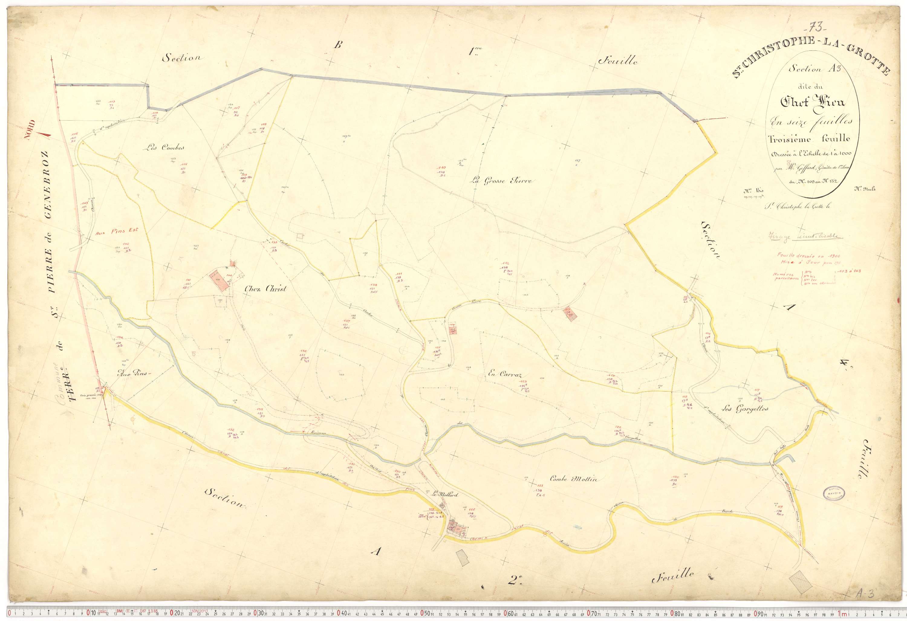 Saint-Christophe - Plans cadastraux du premier cadastre français.
