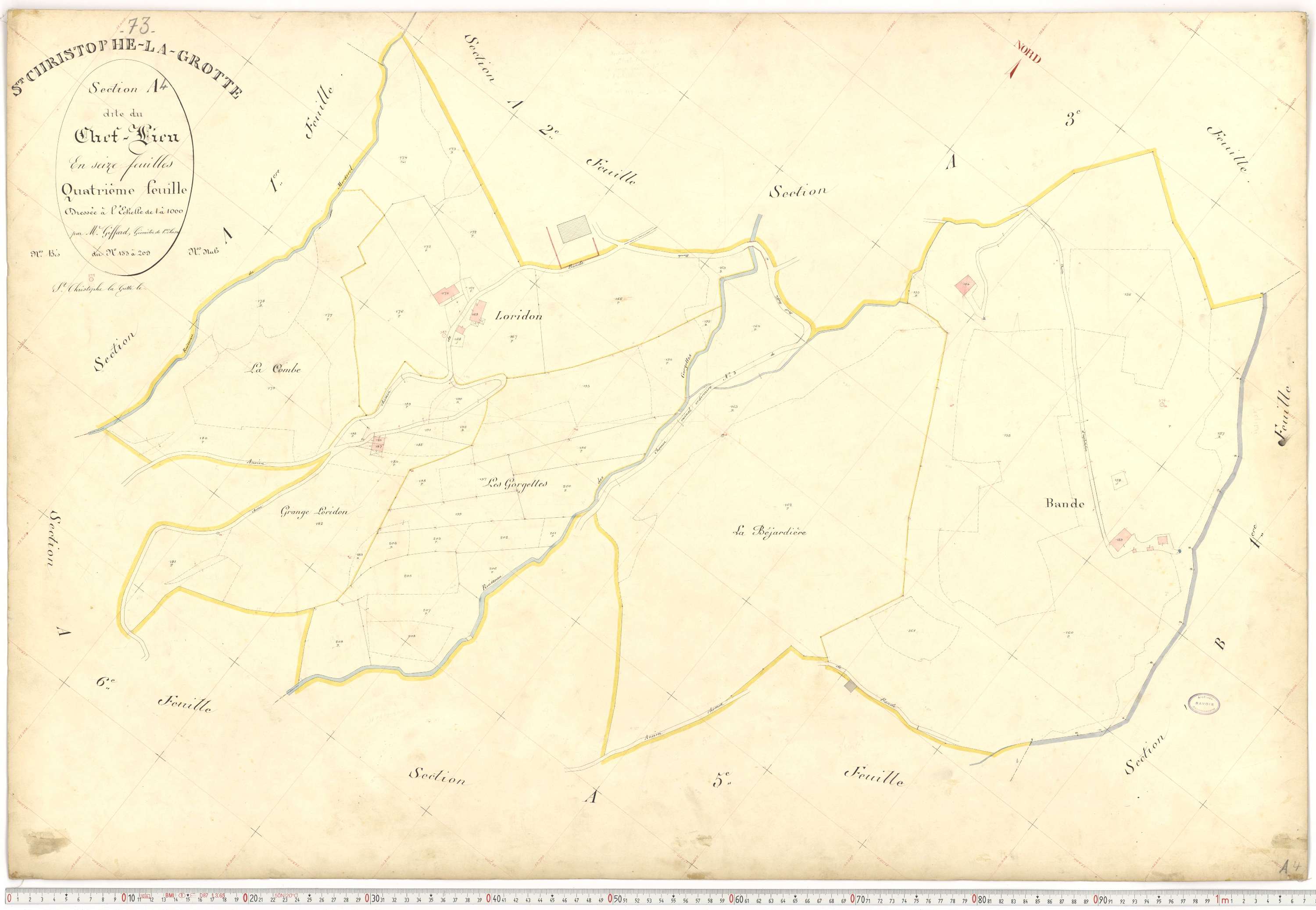 Saint-Christophe - Plans cadastraux du premier cadastre français.